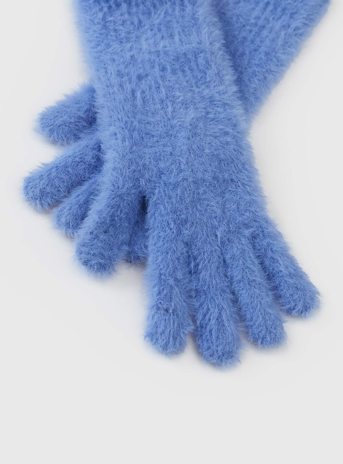 Prichard Fluffy Gloves Blue - Image 3