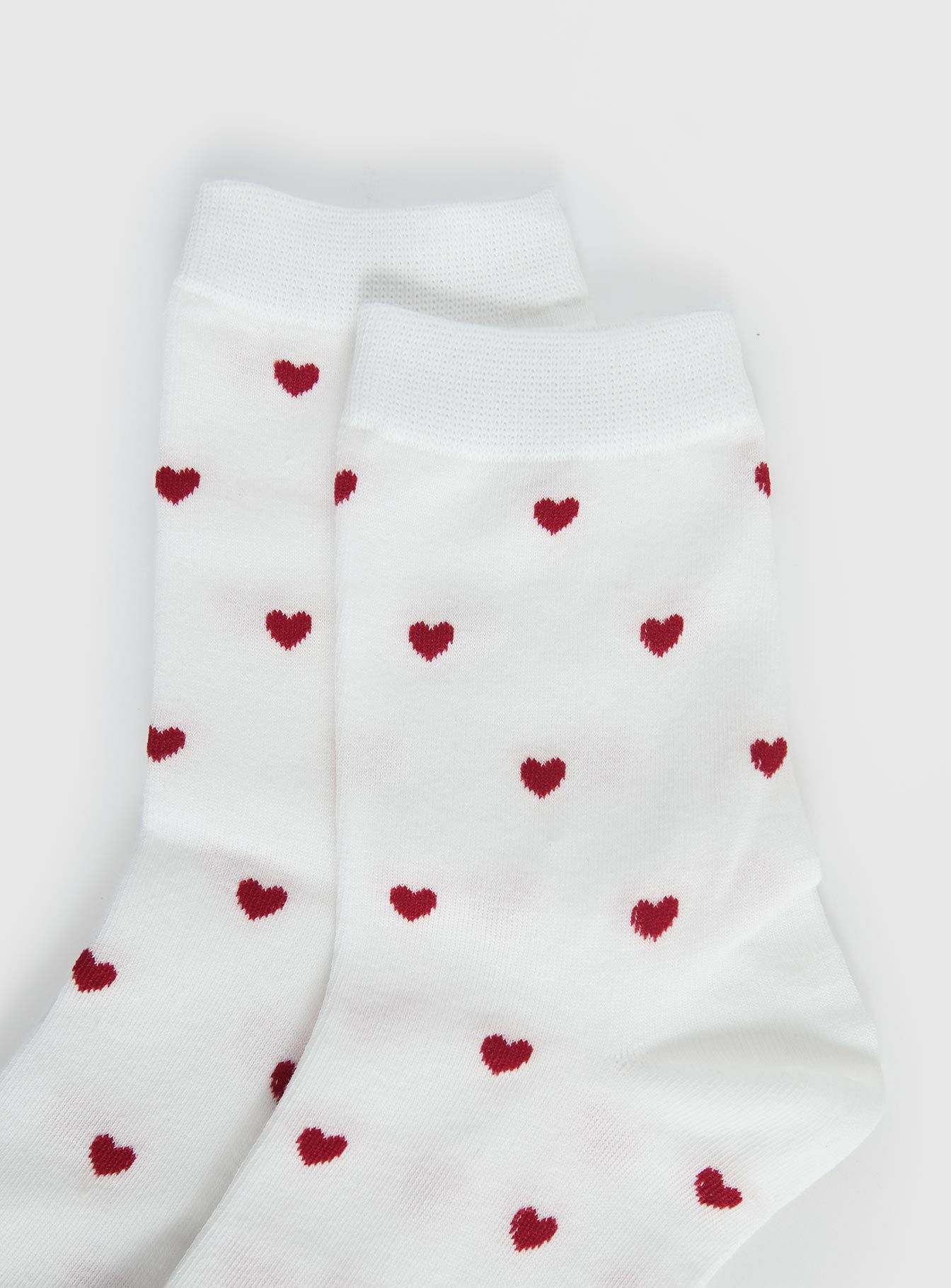Sweet Heart Socks White / Red - Image 3