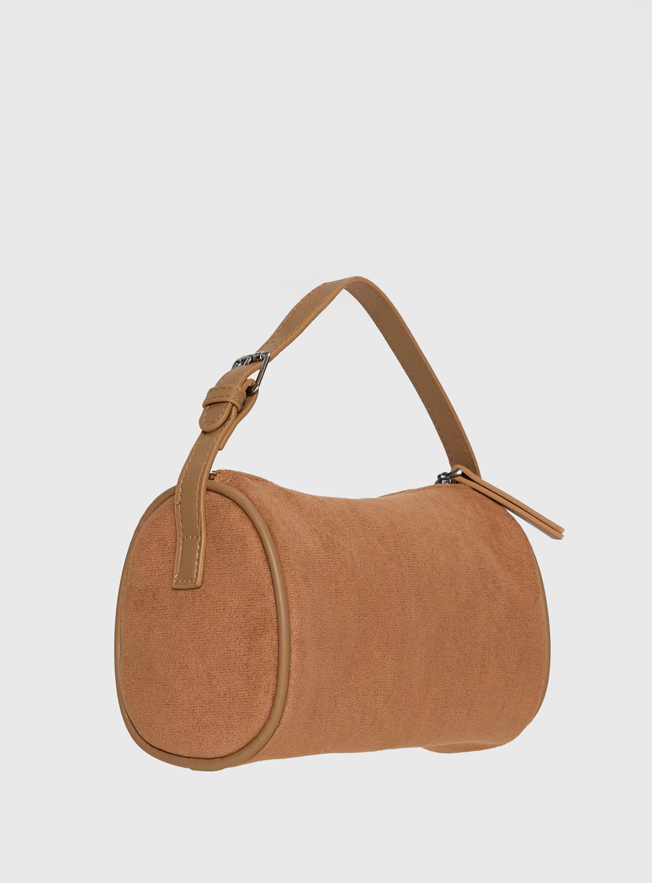 Brennah Faux Suede Shoulder Bag Tan - Image 3