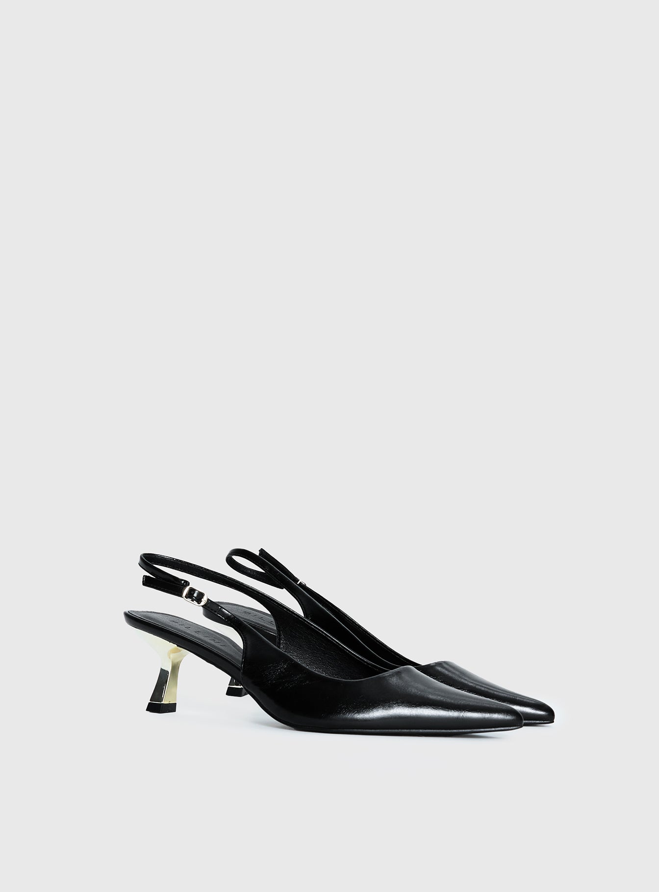 Billini Anaya Pointed Toe Heels Black / Gold - Image 2
