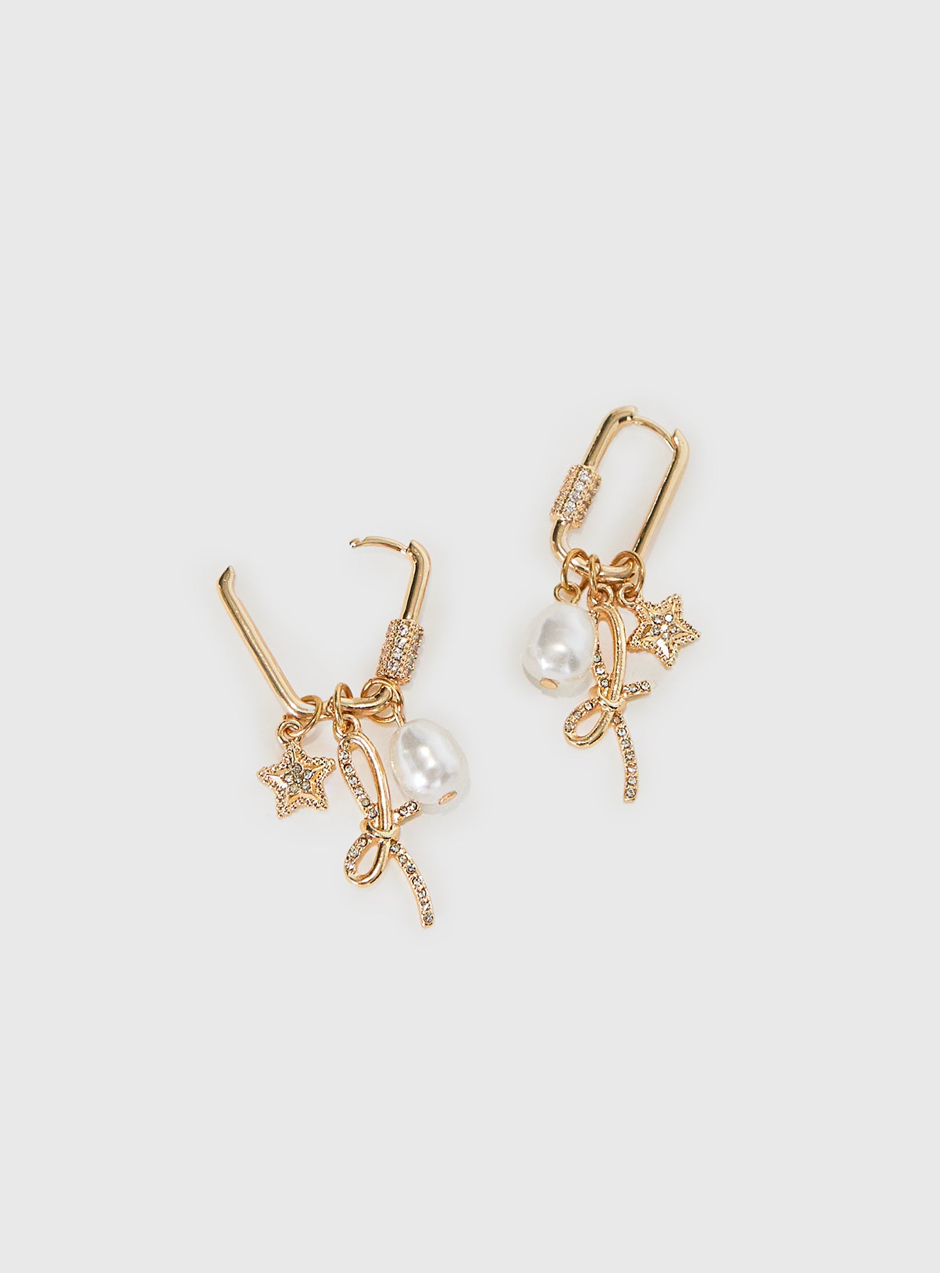 Plus One Charm Earrings Gold - Image 3