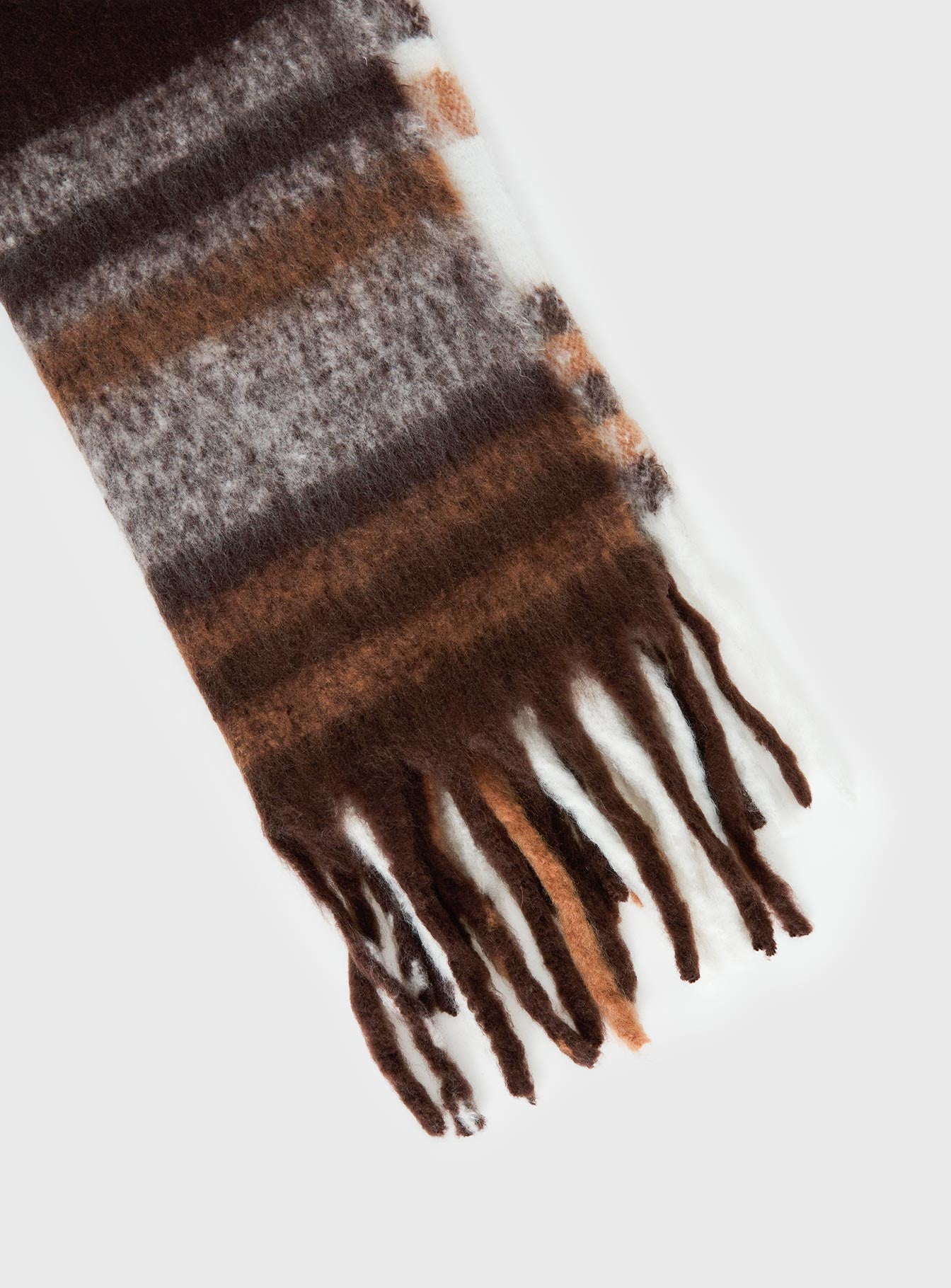 Warm Welcome Scarf Brown Plaid - Image 3