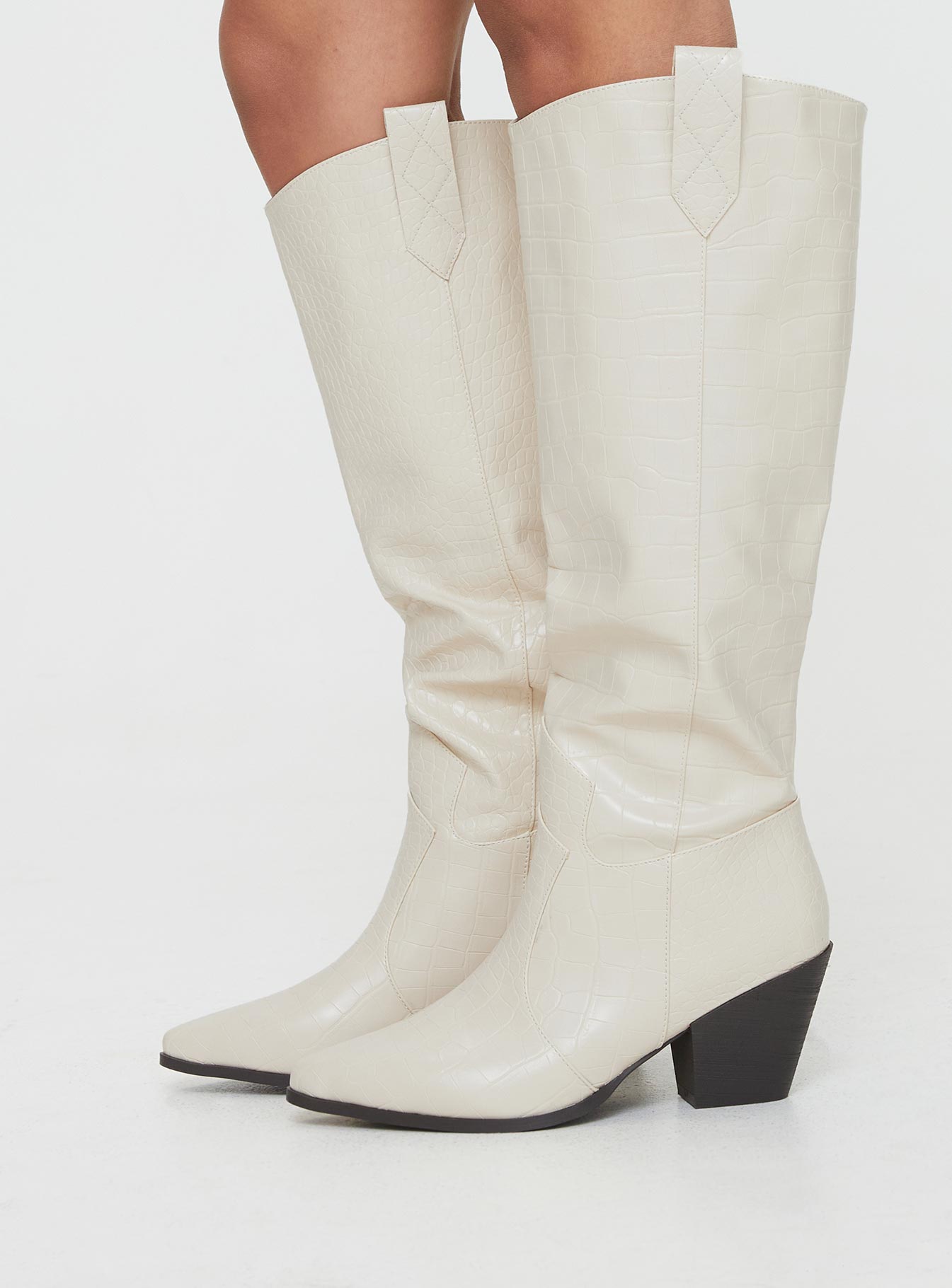 Riley Boots Ecru - Image 3