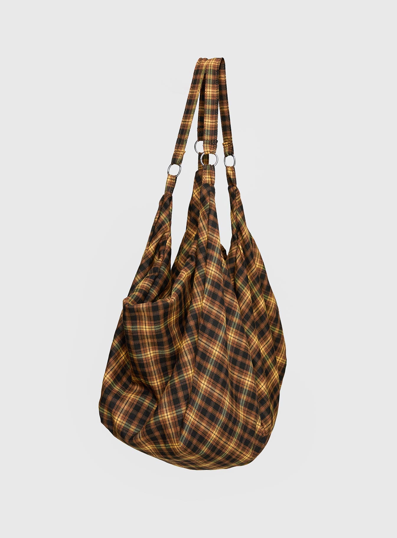 Catch Up Oversized Tote Bag Yellow Check - Image 3