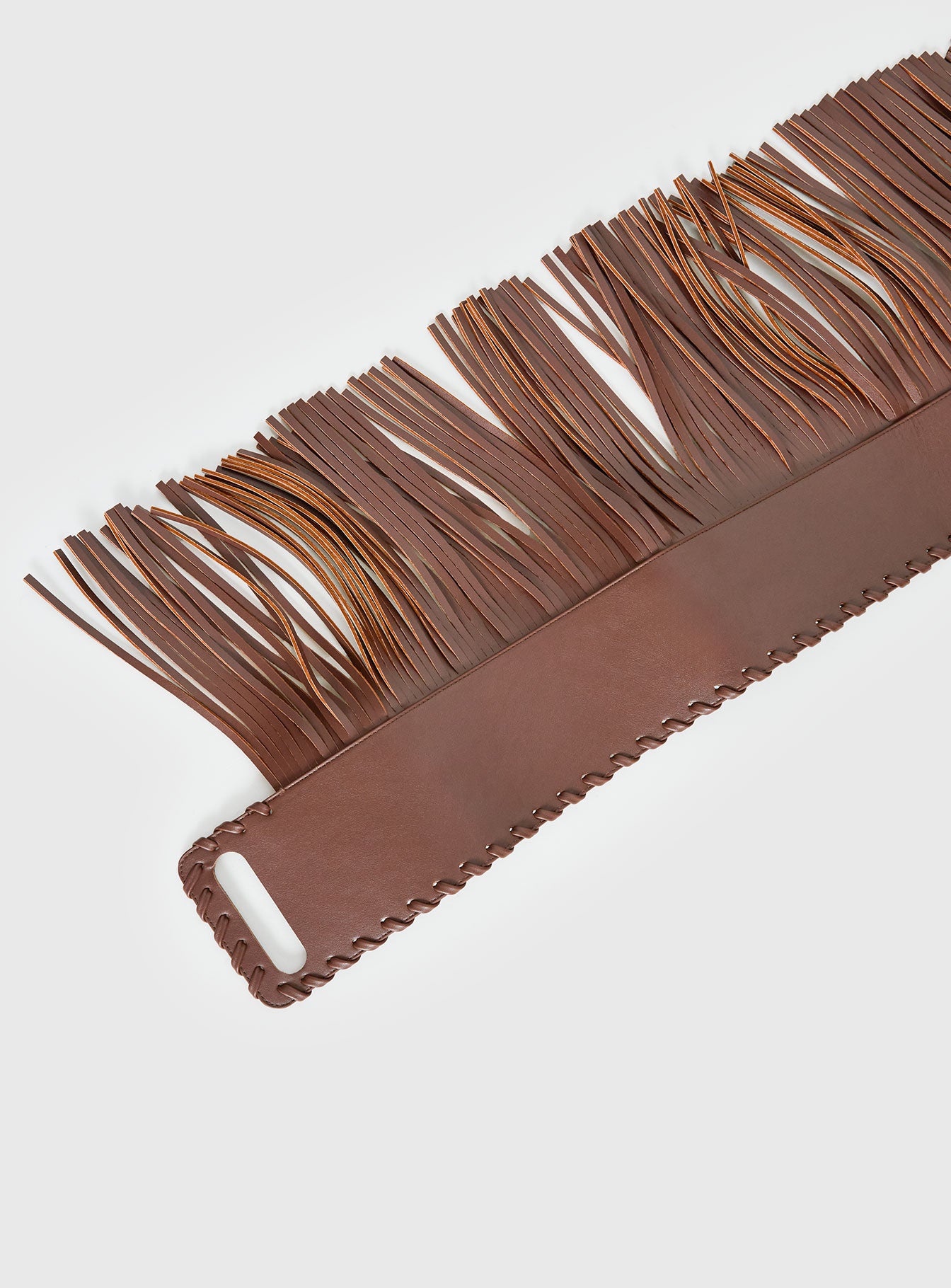 Halycon Whipstitch Tassel Belt Brown - Image 3