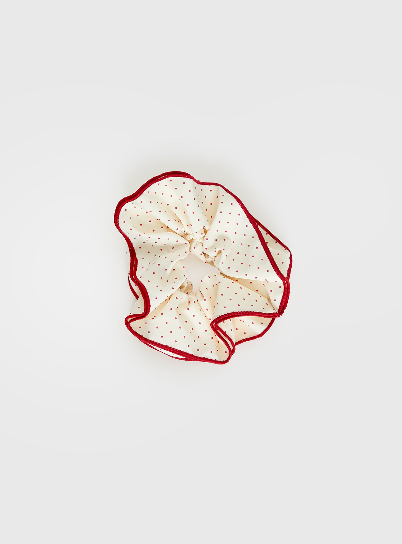 Dovie Frill Scrunchie Red / White Polka Dot - Image 3
