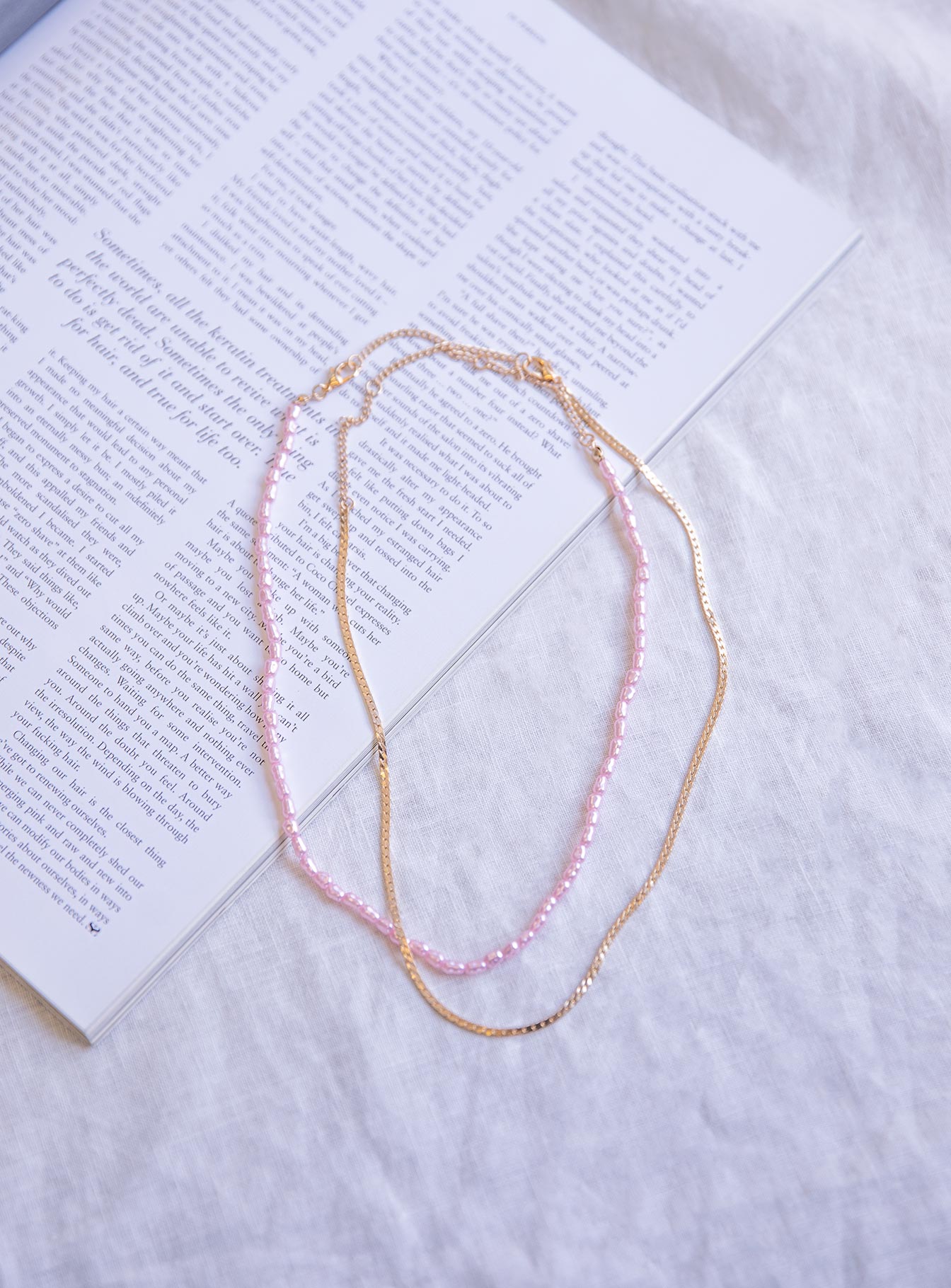 In The Zone Necklace Set Pink - Image 2