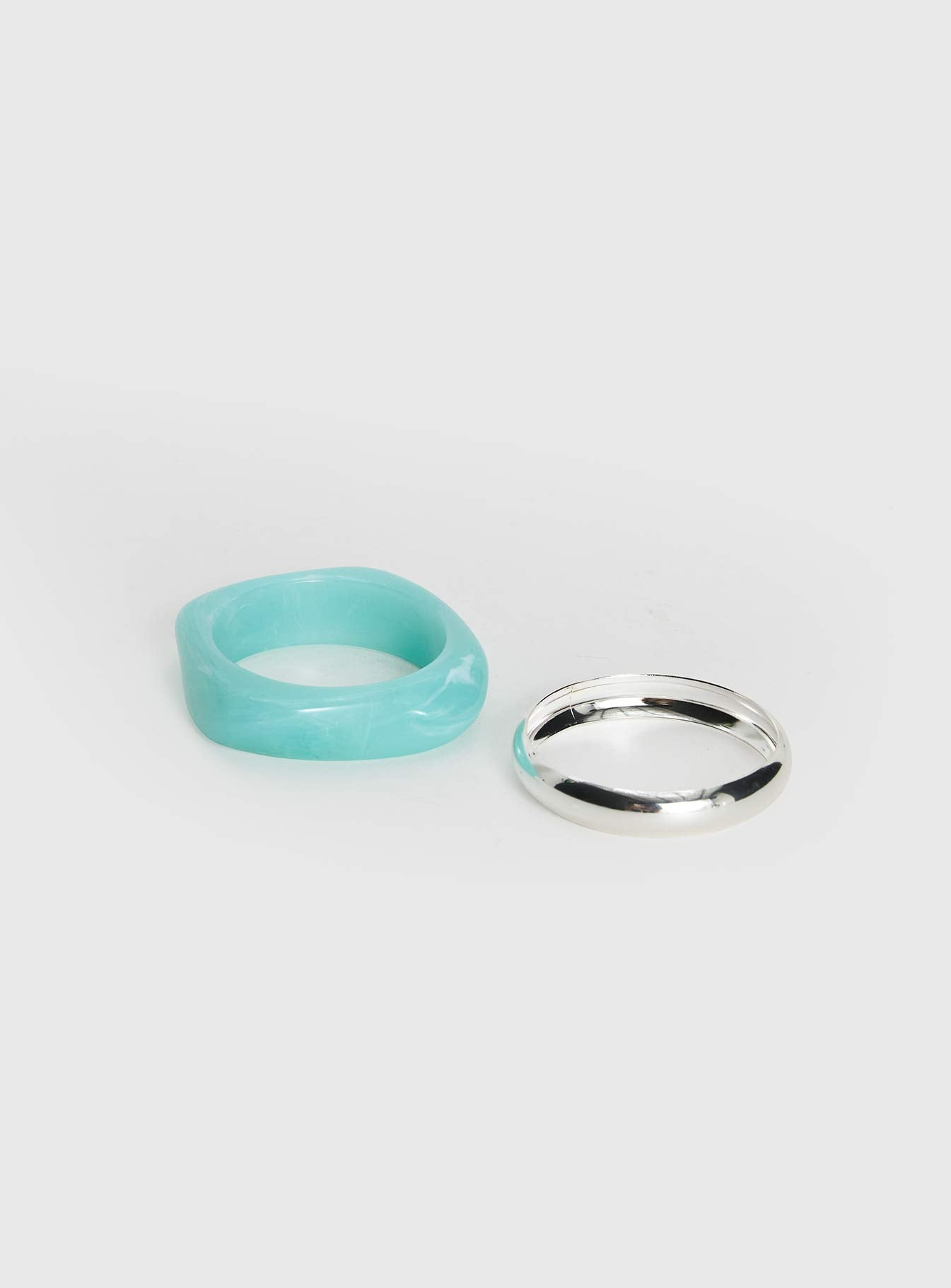 Maldives Resin Cuff Pack Silver / Aqua - Image 3