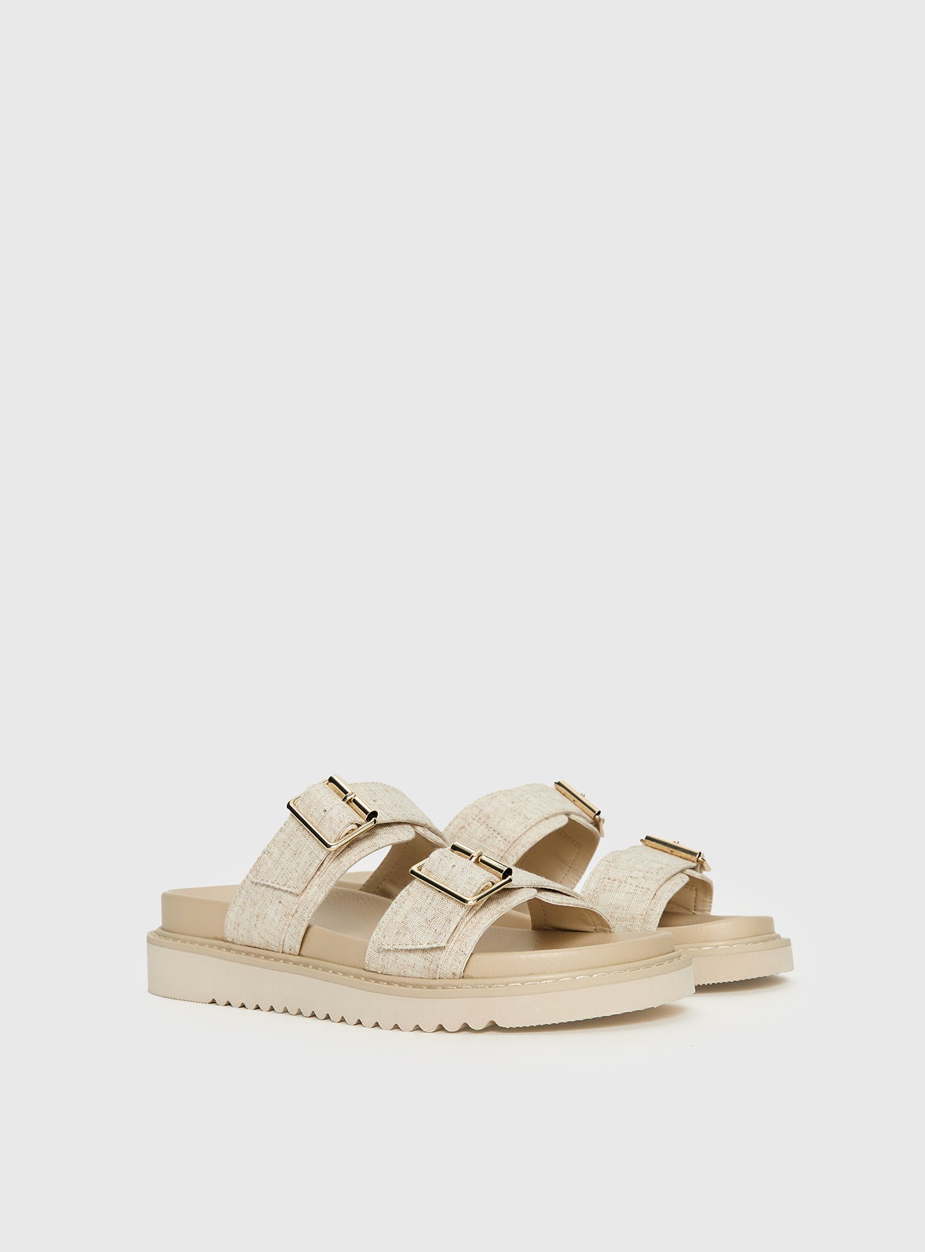 Roxxie Sandals Beige Linen - Image 2