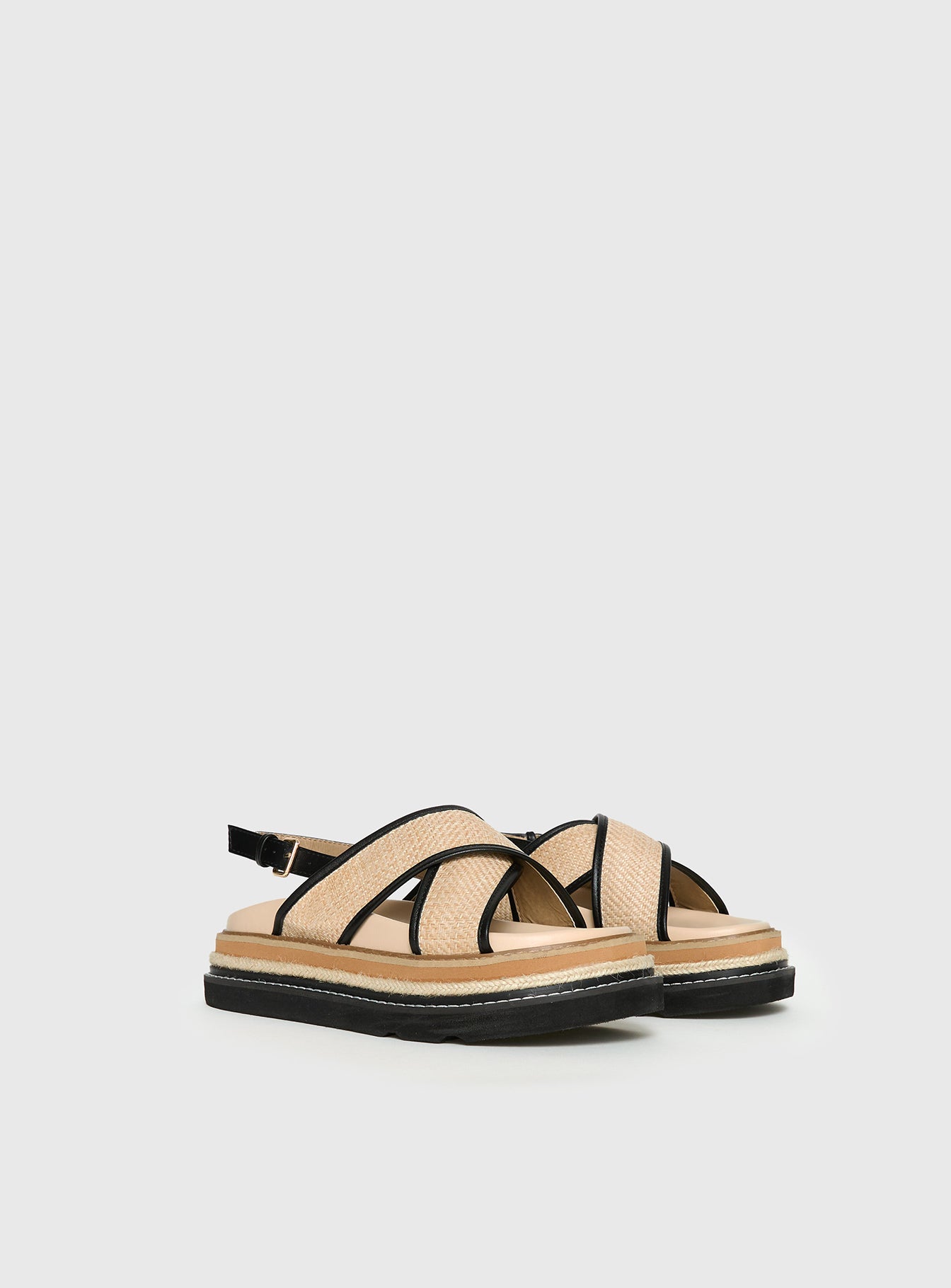 Odi Sandals Tan / Black - Image 2