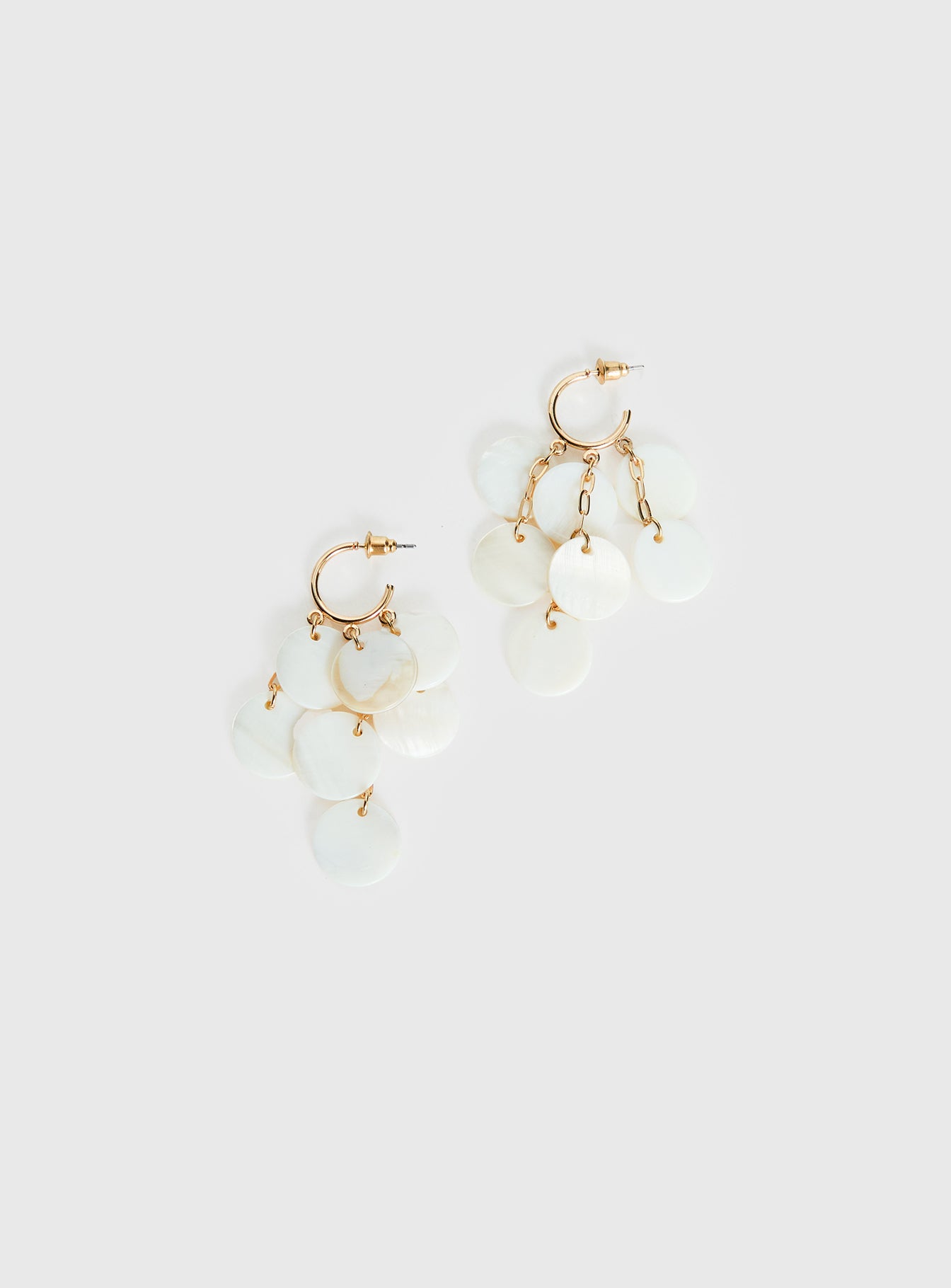 Elizabette Shell Earrings White - Image 3