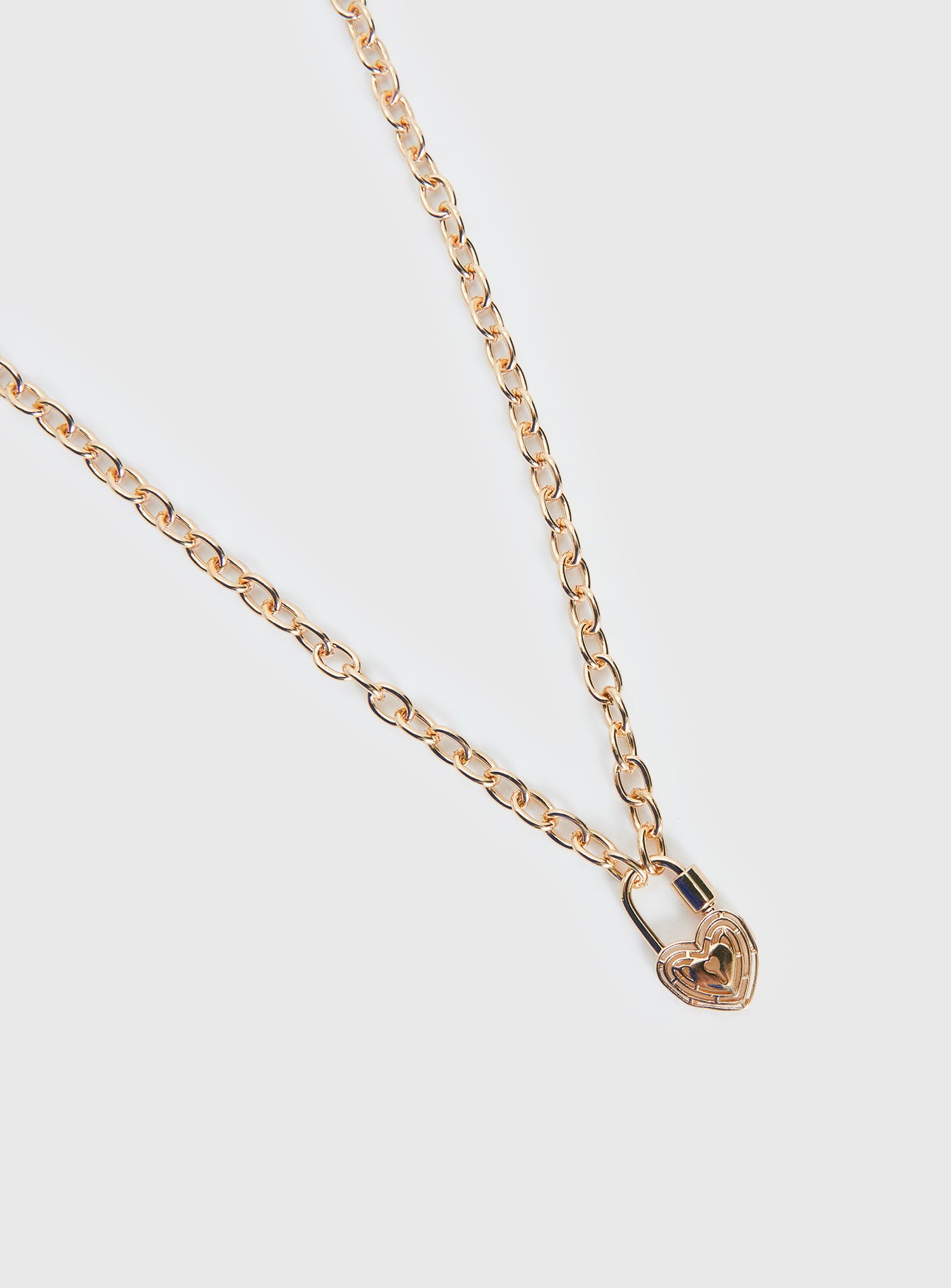 Sayge Lock Necklace Gold - Image 3