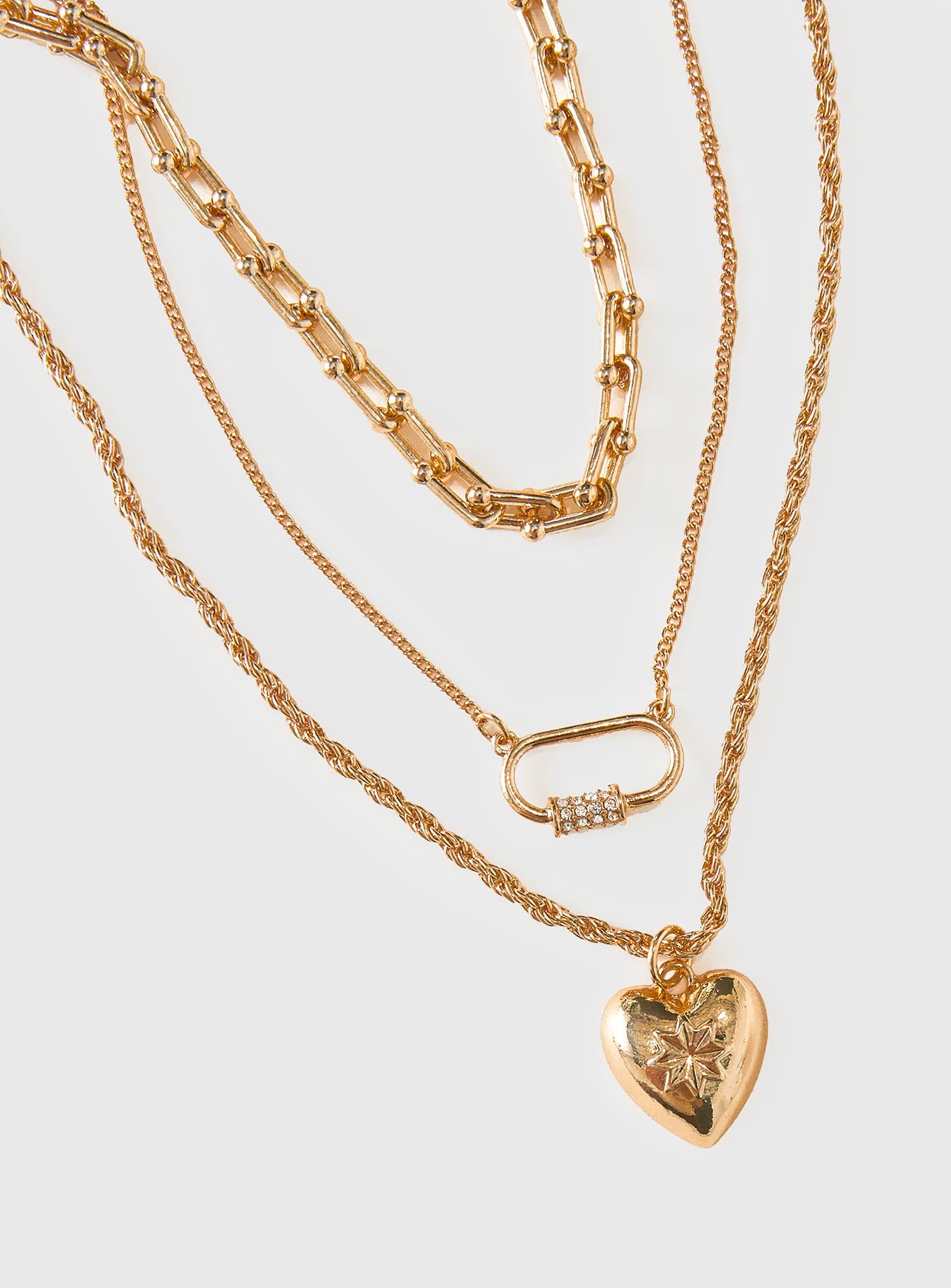 Double Date Layered Necklace Gold - Image 3