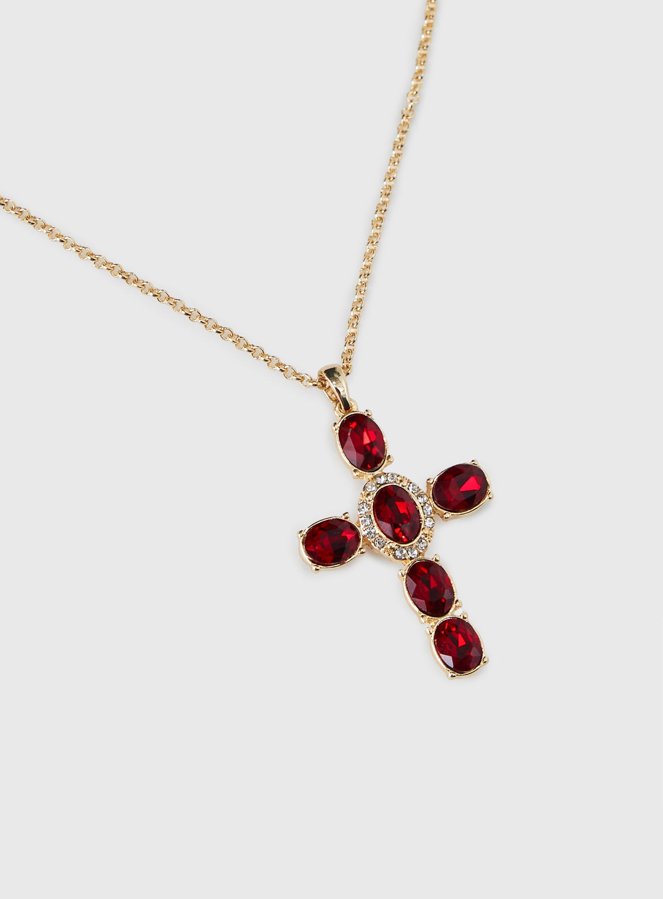 Jacintha Necklace Gold / Red - Image 3