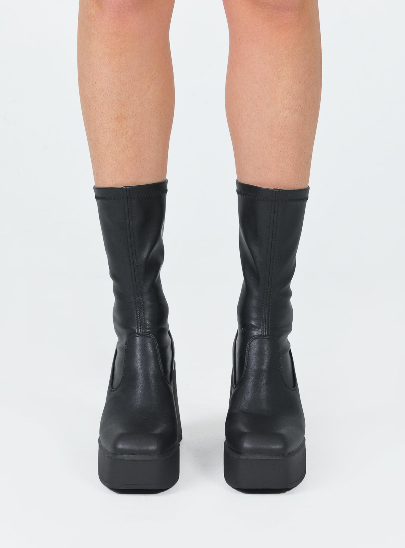Windsor Smith Baddest Black Stretch Sock Boots - Image 2