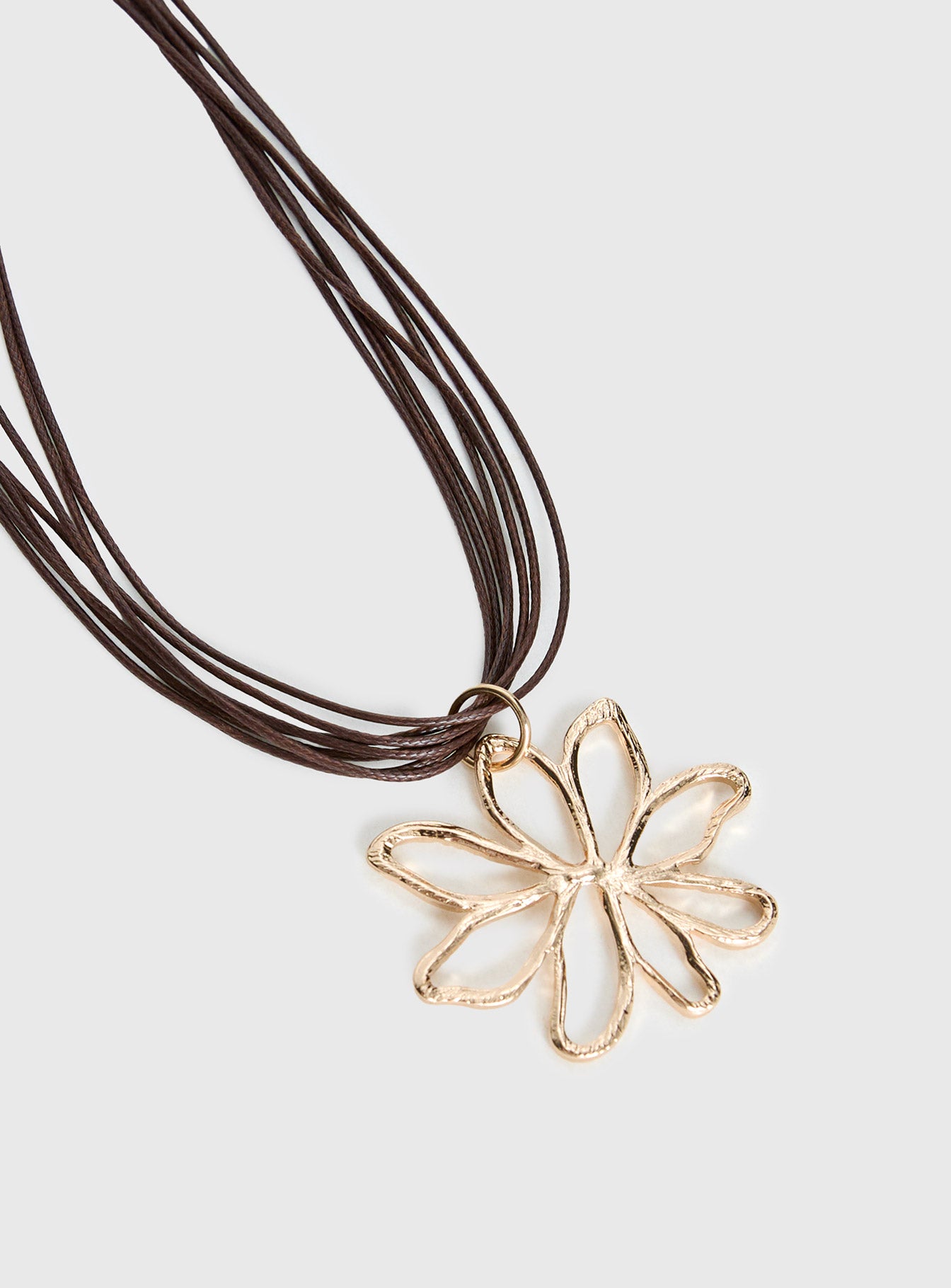 Sylvee Pendant Necklace Brown / Gold - Image 3