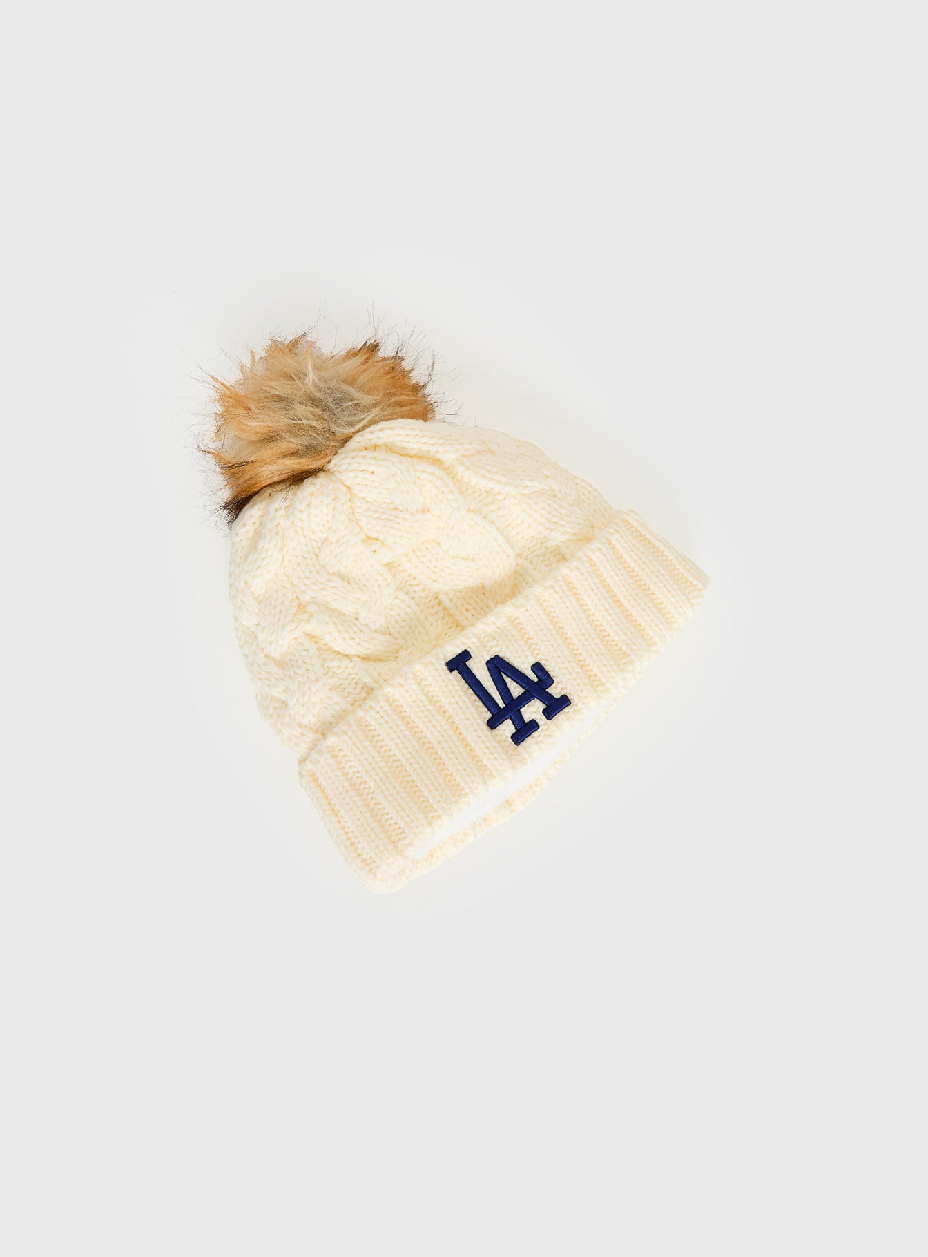 Los Angeles Dodgers Knit Beanie Cream - Image 3