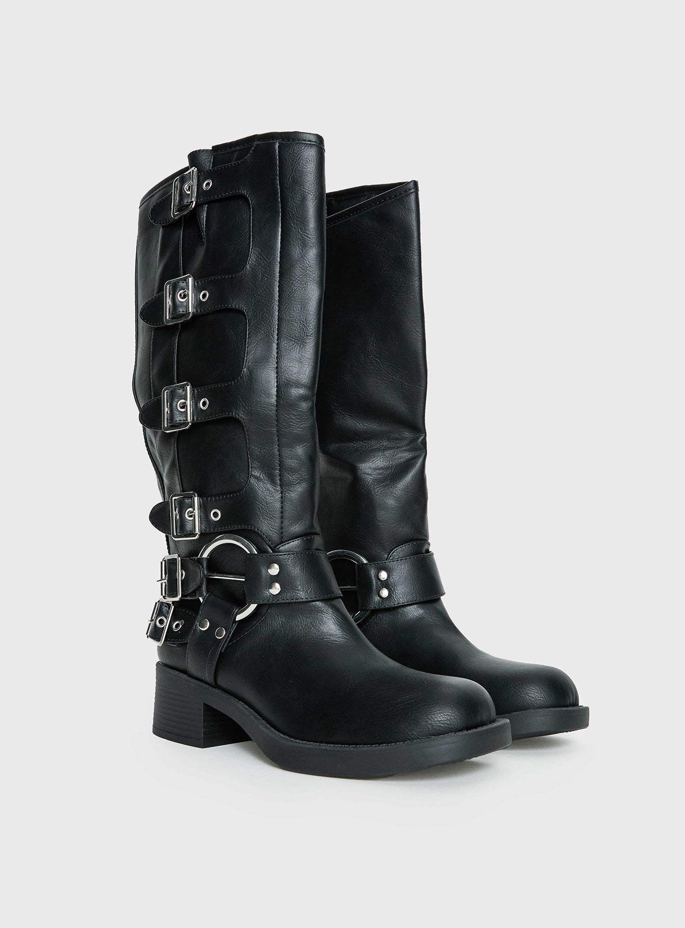 Buckle Down Boots Black - Image 2