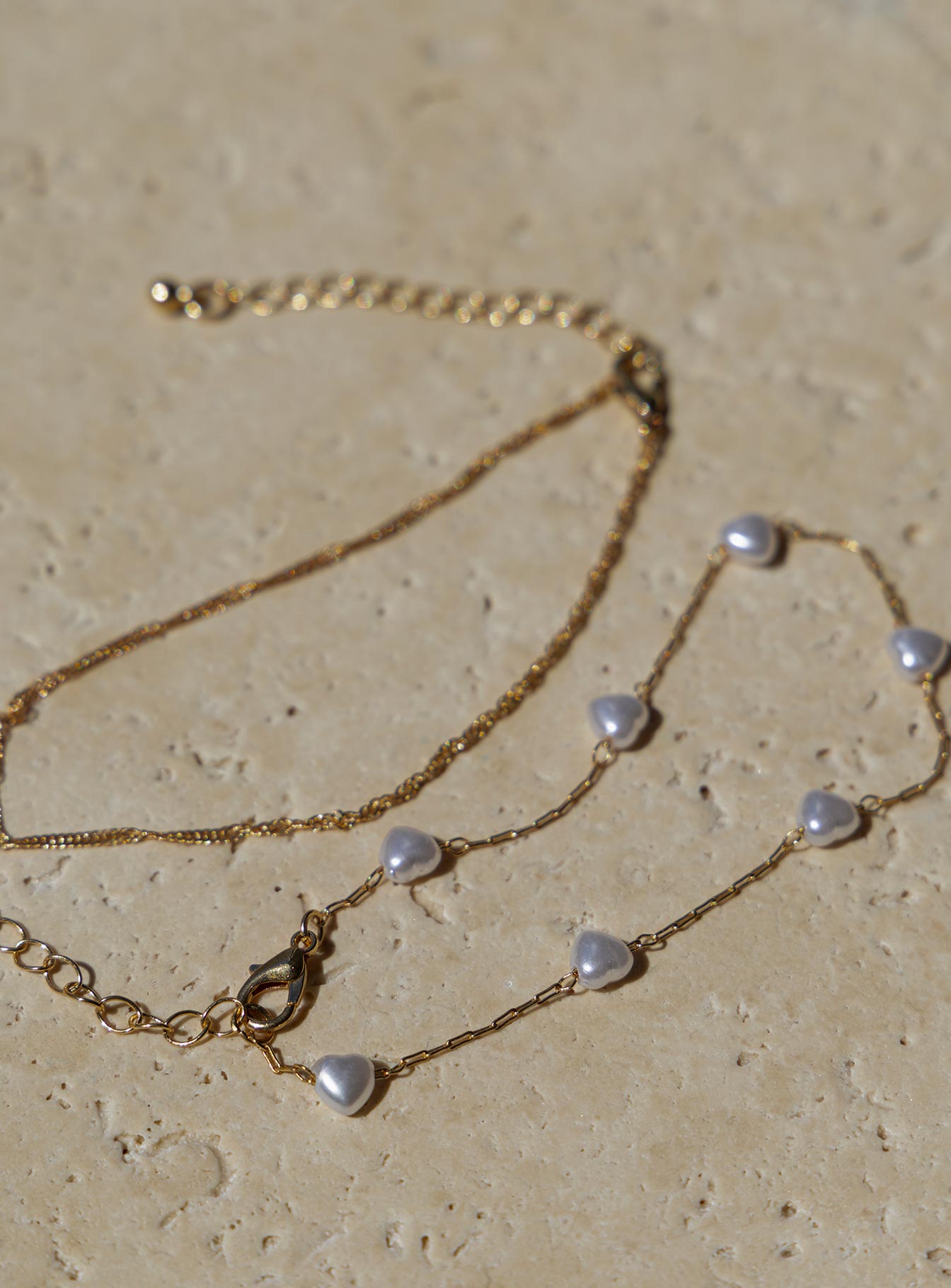 Sakina Pearl Anklet Pack Gold - Image 3
