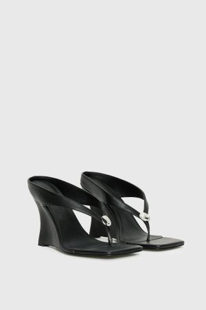 Two Summers Wedge Heels Black