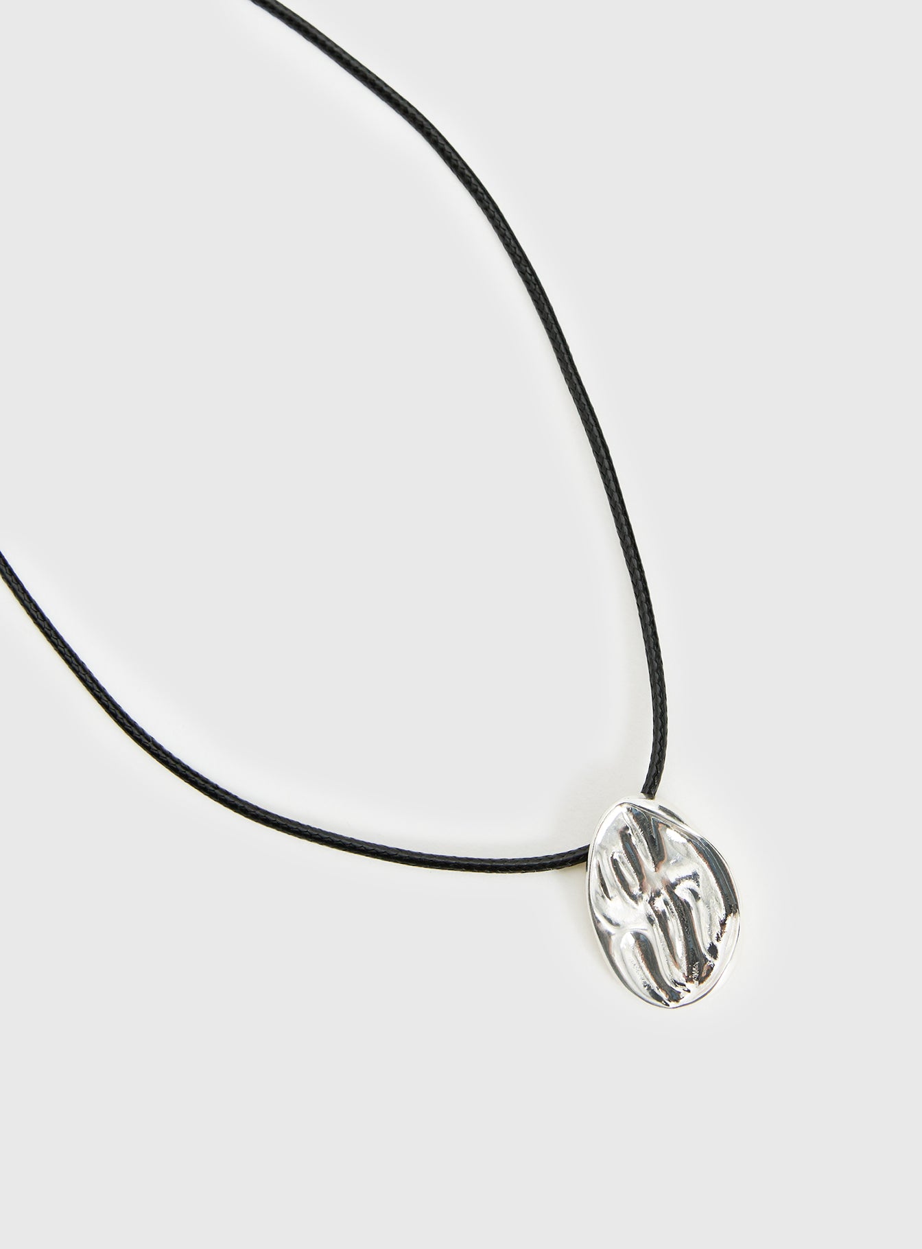 Mayve Cord Necklace Silver - Image 3