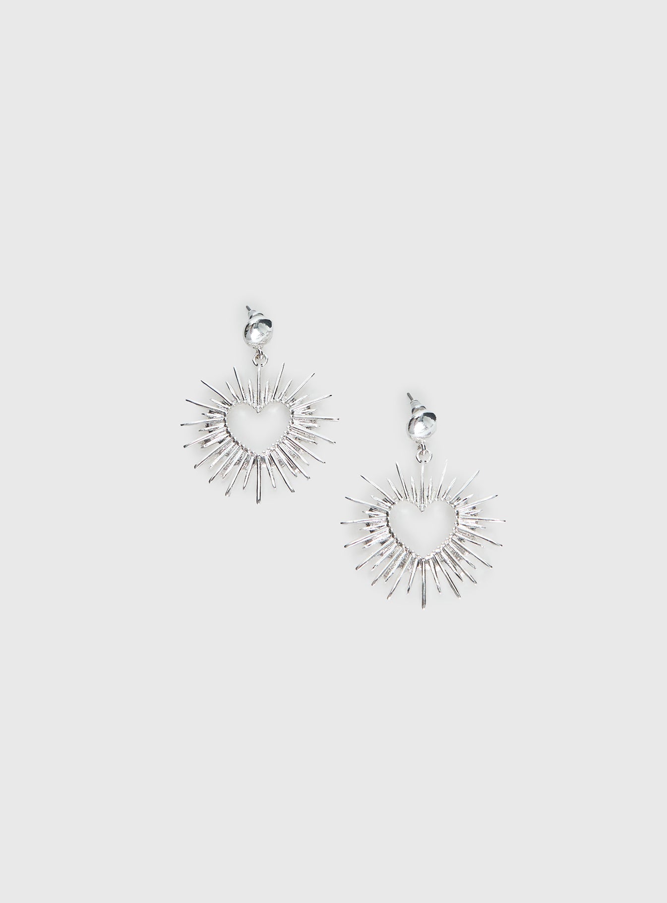 Manifest It Heart Earrings Silver - Image 3