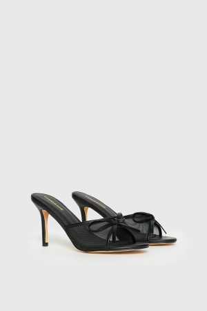 Monroe Heels Black Mesh
