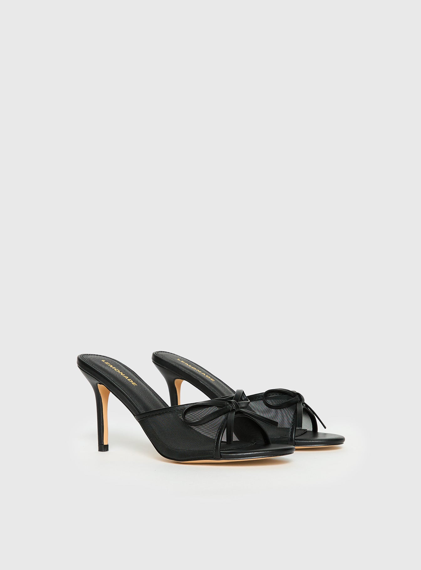 Monroe Heels Black Mesh