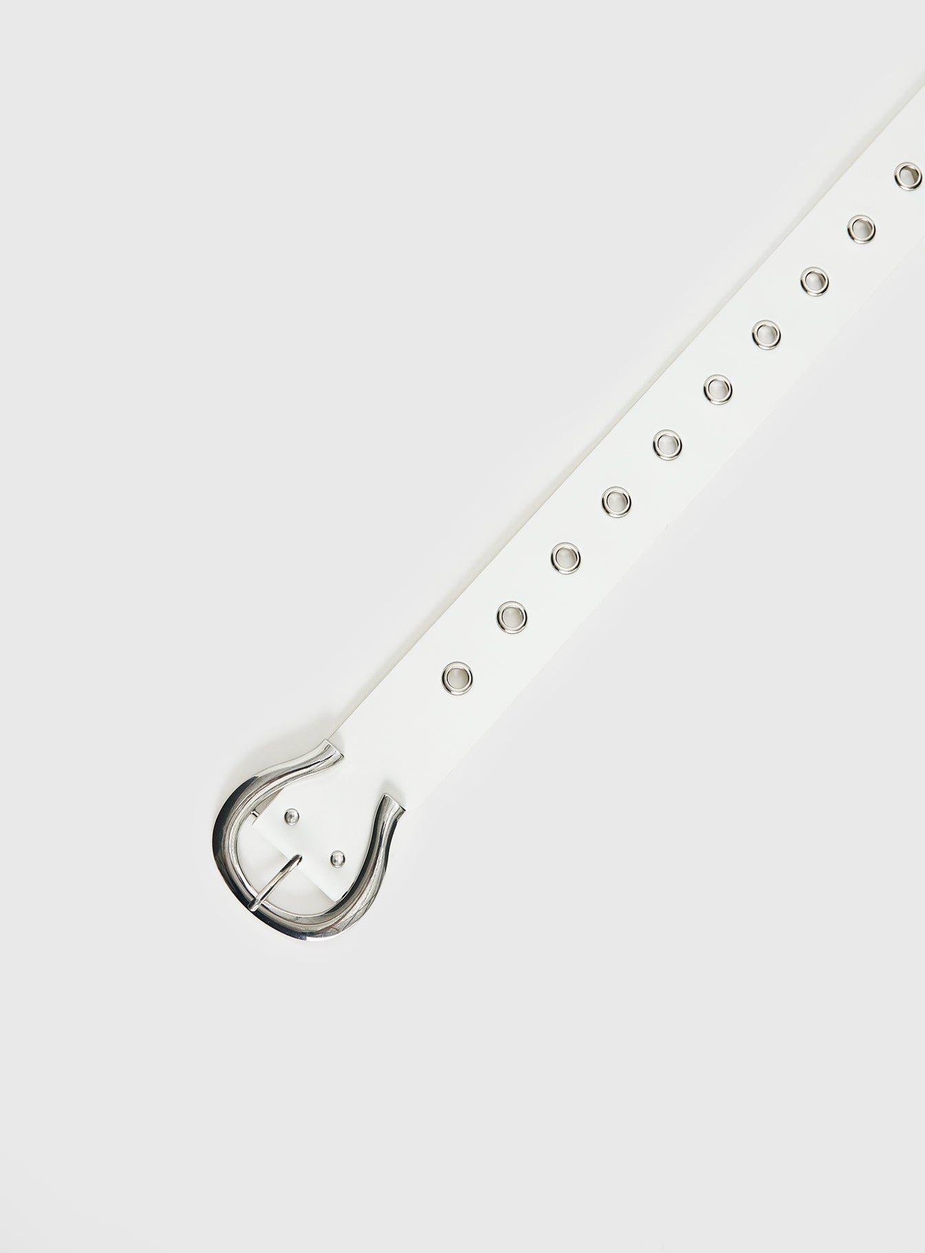 Aemelia Stud Detail Belt White - Image 3
