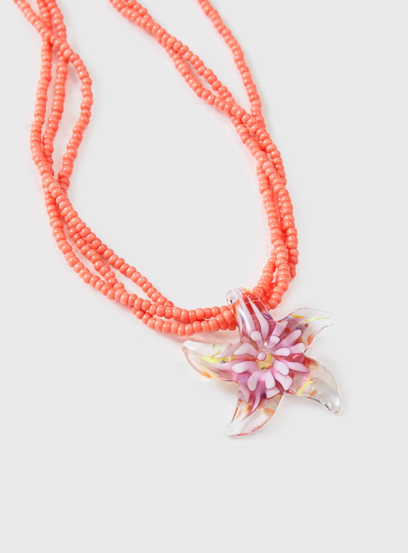 Gracious Beaded Necklace Orange - Image 3
