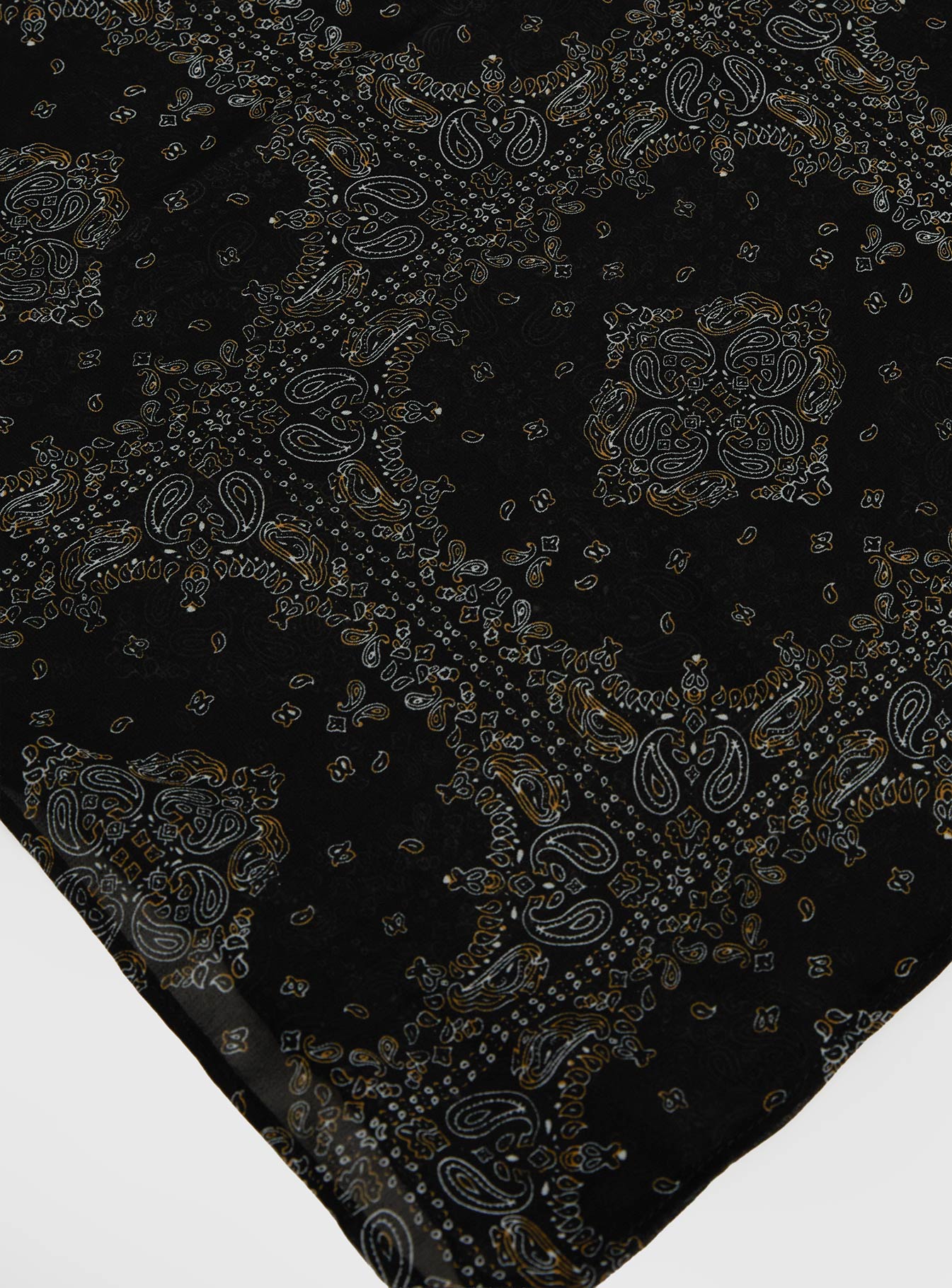 Solara Scarf Black Paisley - Image 3