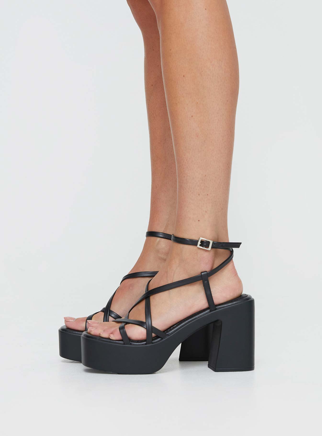 Therapy Daze Platform Heels Black - Image 3