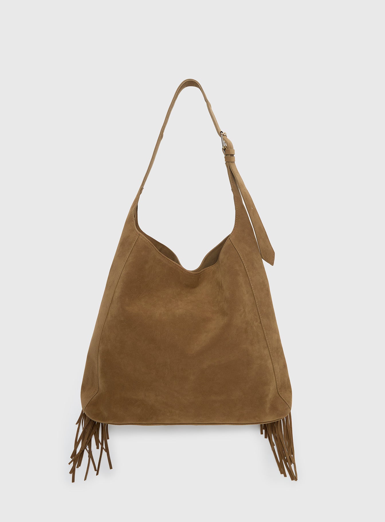Endless Nights Tassel Faux Suede Shoulder Bag Brown - Image 4