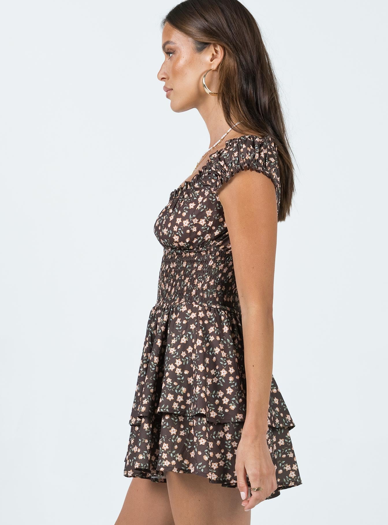 The Love Galore Romper Brown Floral - Image 4