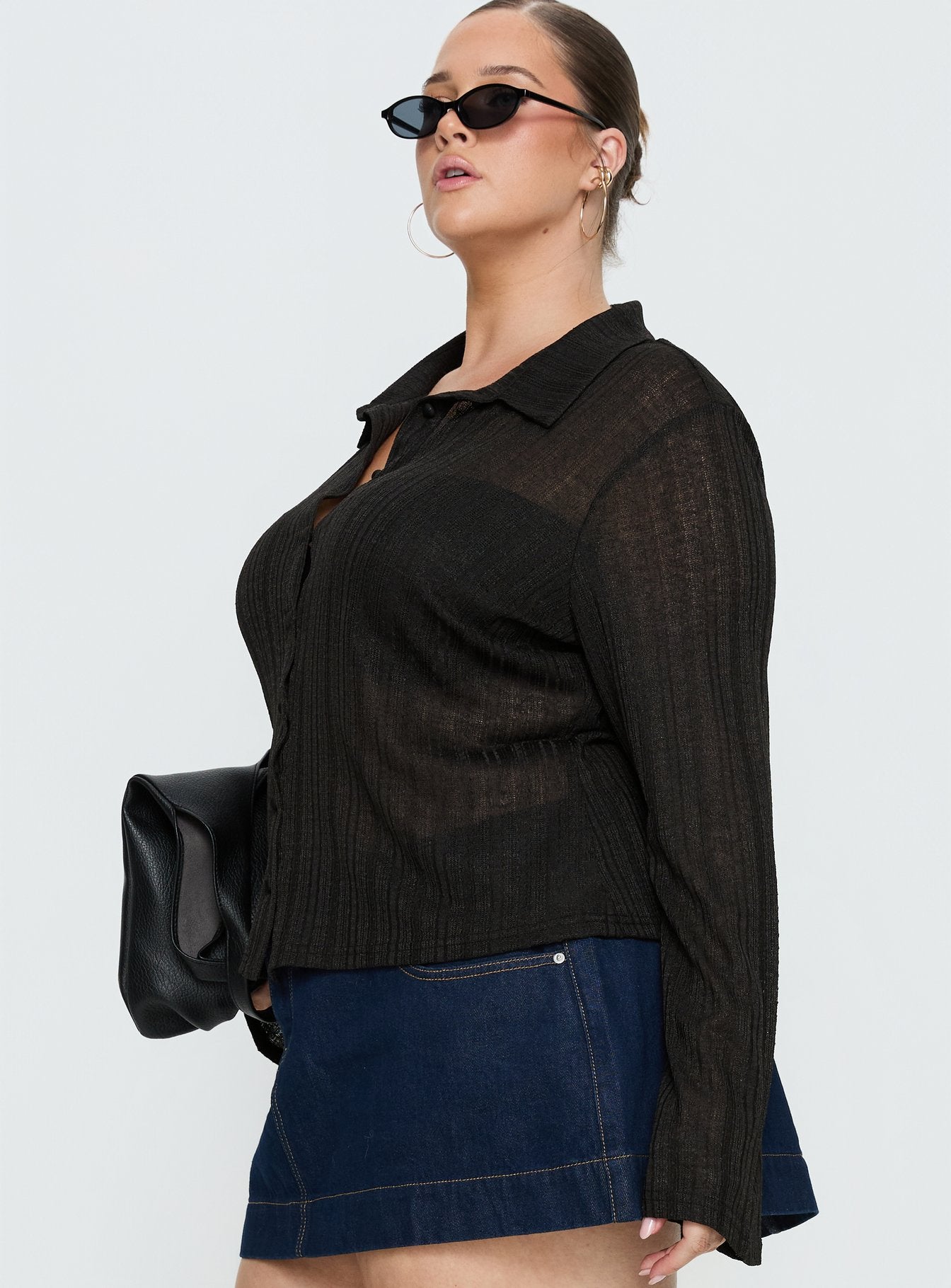 When You Sleep Long Sleeve Top Black Curve - Image 4