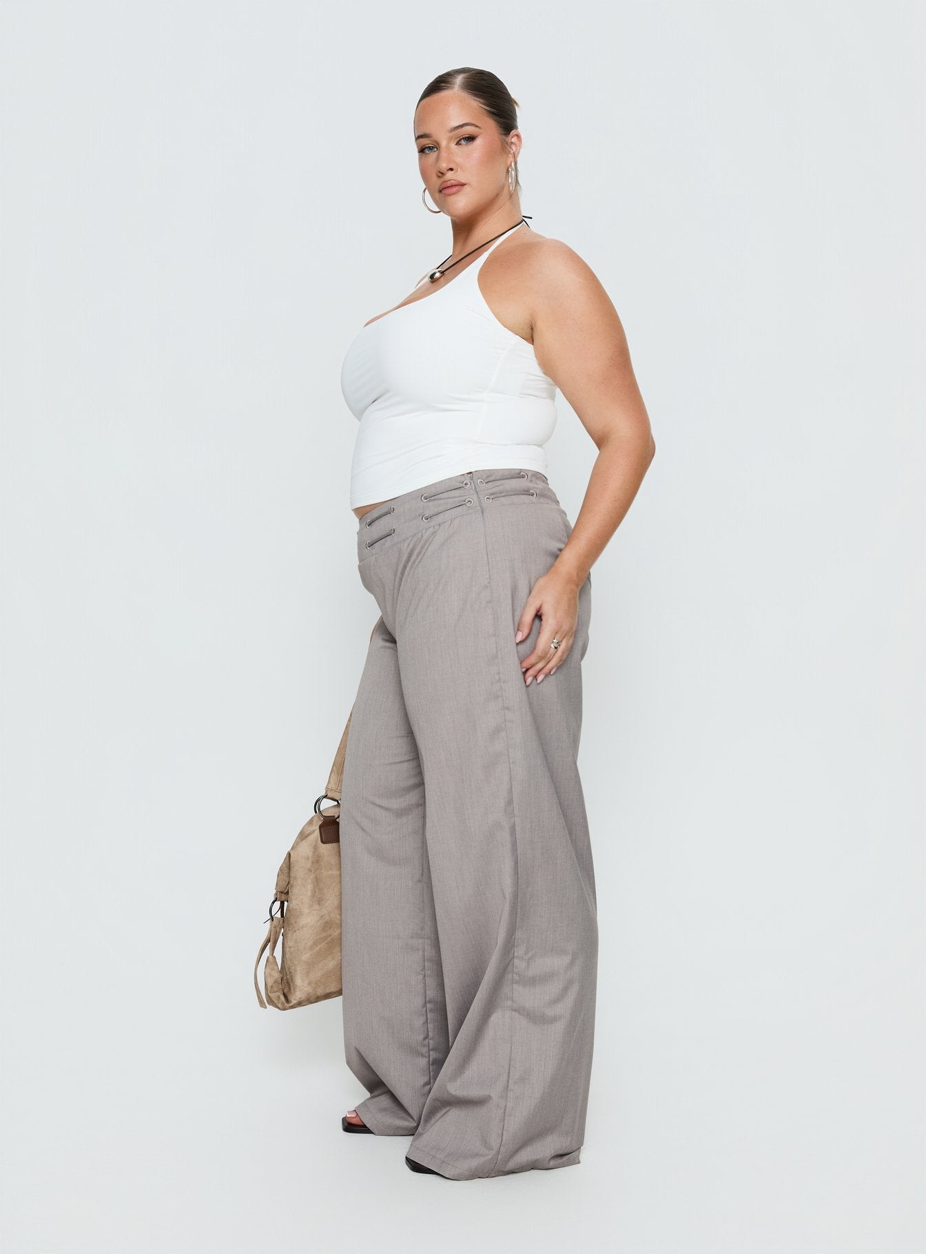 Just Have Fun Wide Leg Pant Grey Curve - Image 4