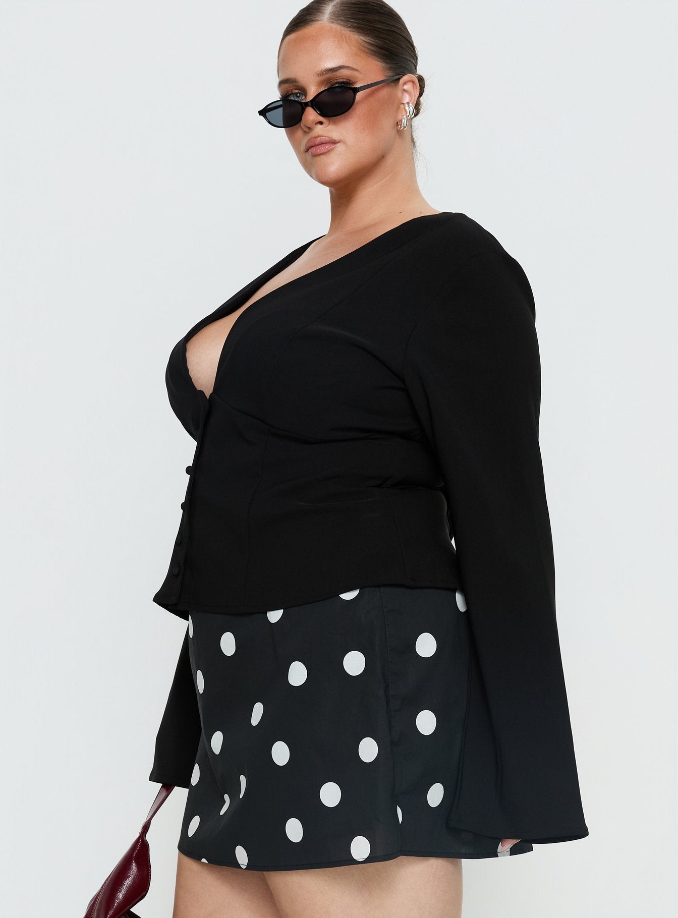 Serefina Long Sleeve Top Black Curve - Image 3