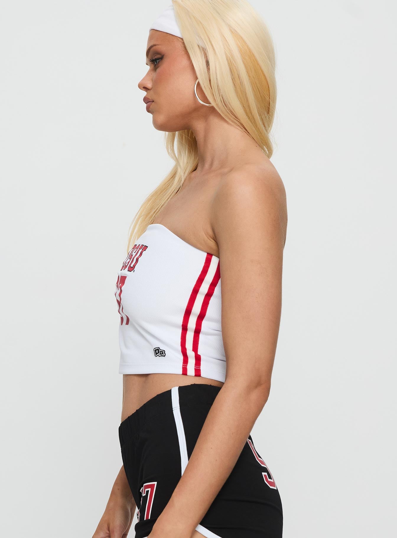 SDSU Jersey Tube Top White - Image 4
