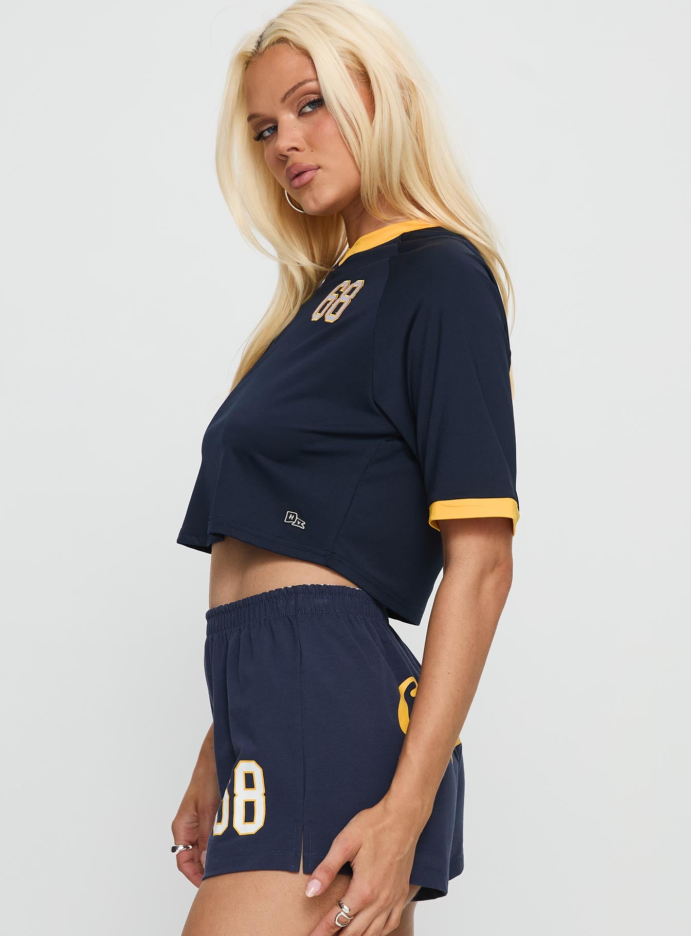UC Berkeley Cropped Soccer Jersey Tee Blue - Image 3
