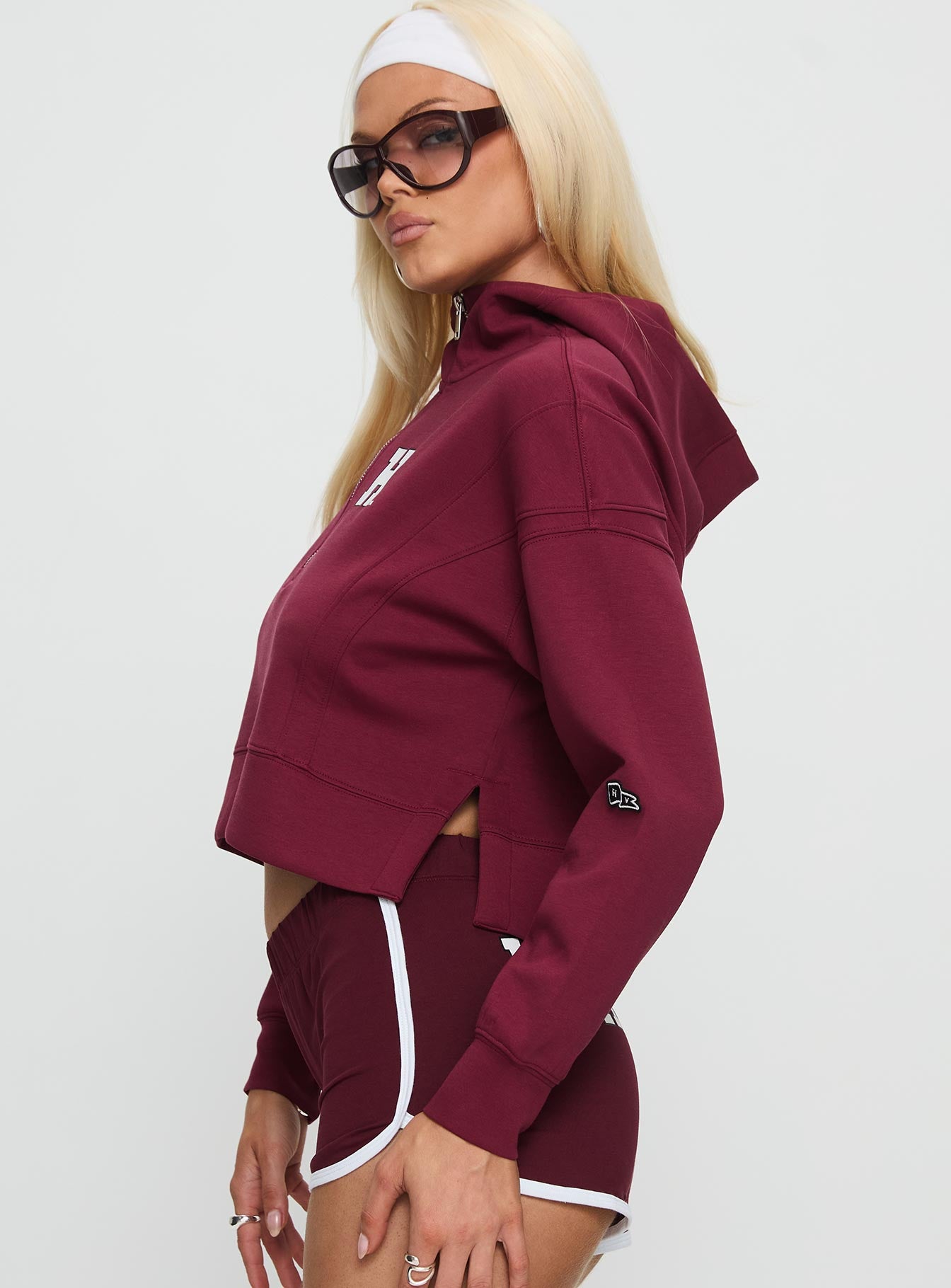 Harvard Buttersport Half-zip Hoodie Crimson - Image 4