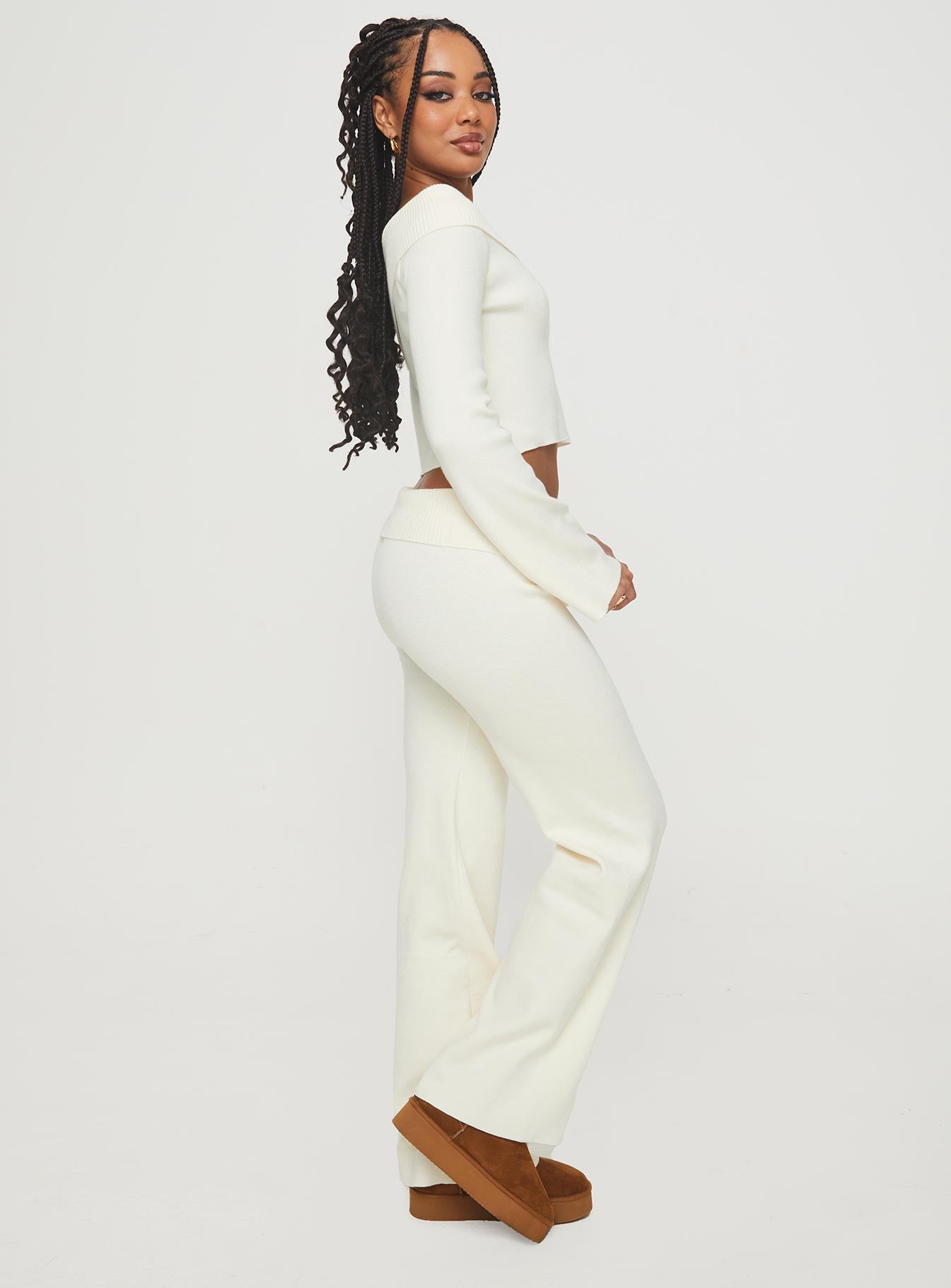 Try Me Knit Pants Cream - Image 4