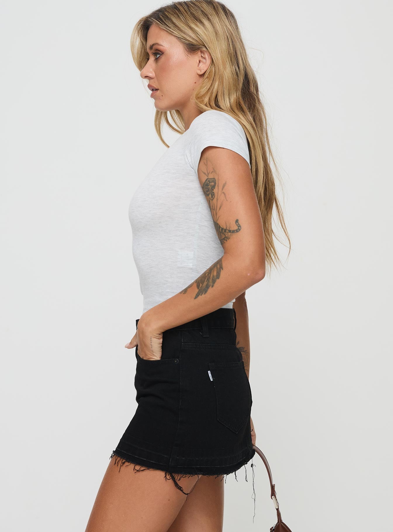 Aster Mini Skirt Black - Image 3