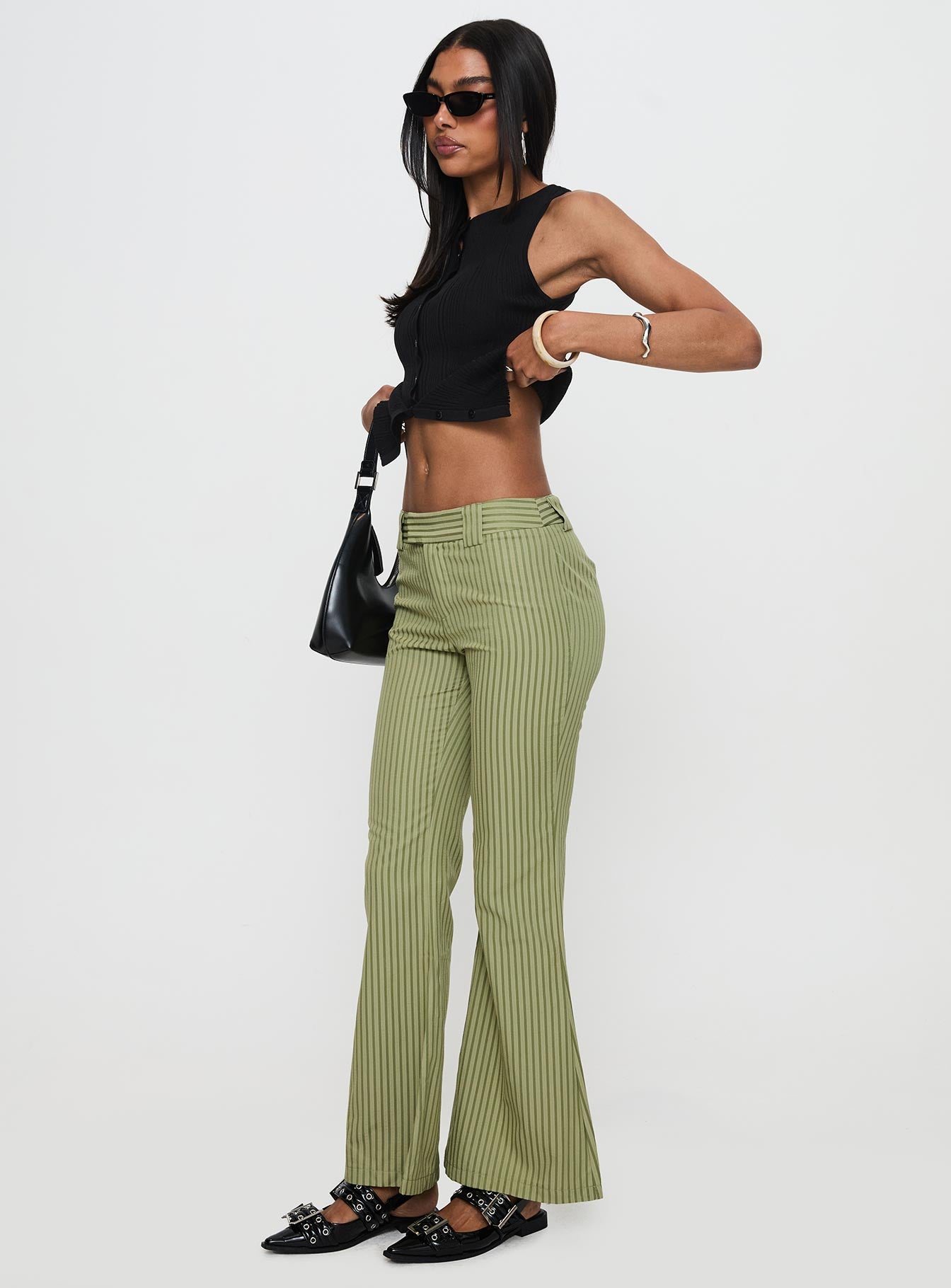 Jinxed Pant Green Stripe - Image 3
