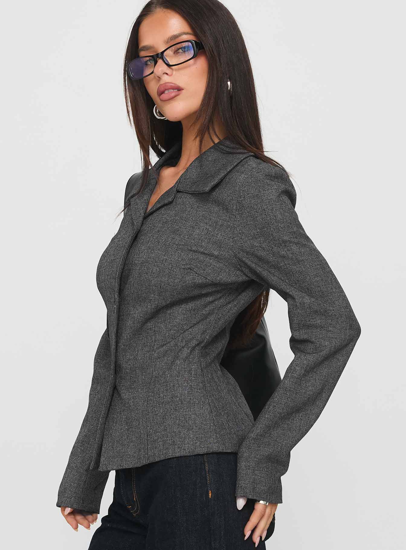 Holley Tweedle Jacket Grey - Image 3