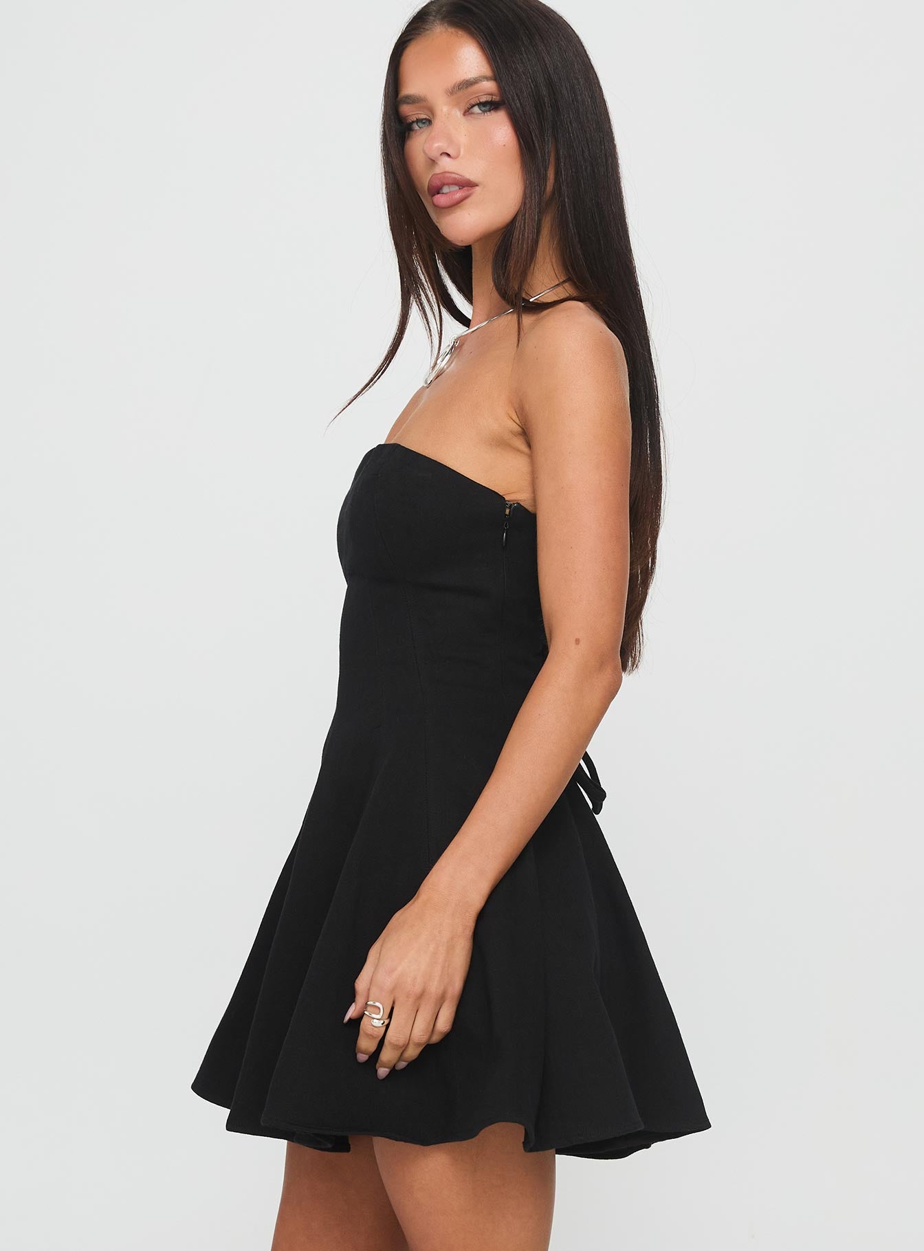 Zavira Strapless Playsuit Black - Image 3