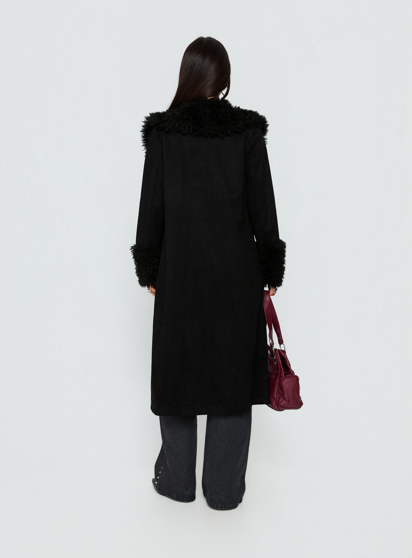After Party Shearling Jacket Black - Image 5