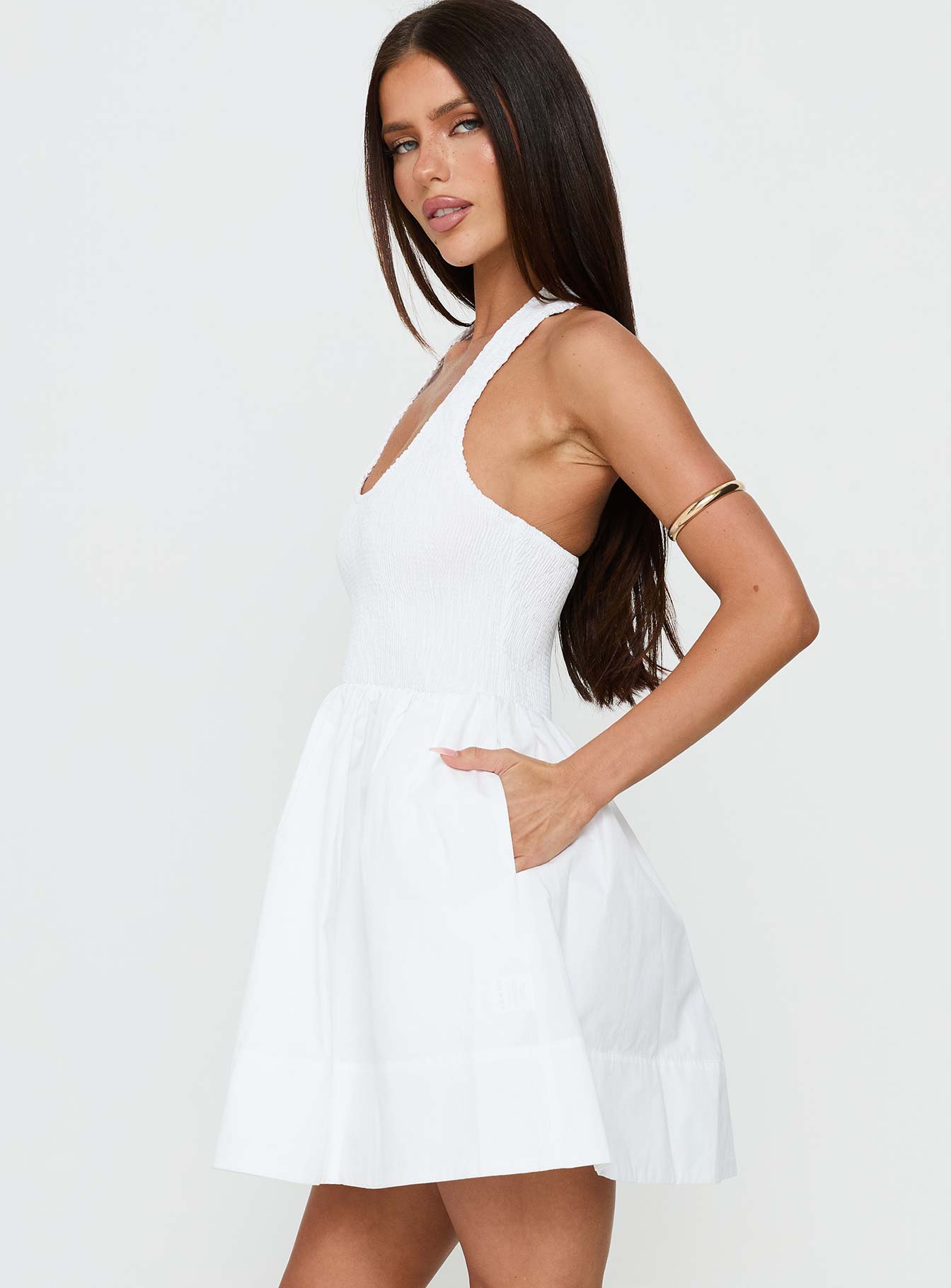 These Words Halter Mini Dress White - Image 4
