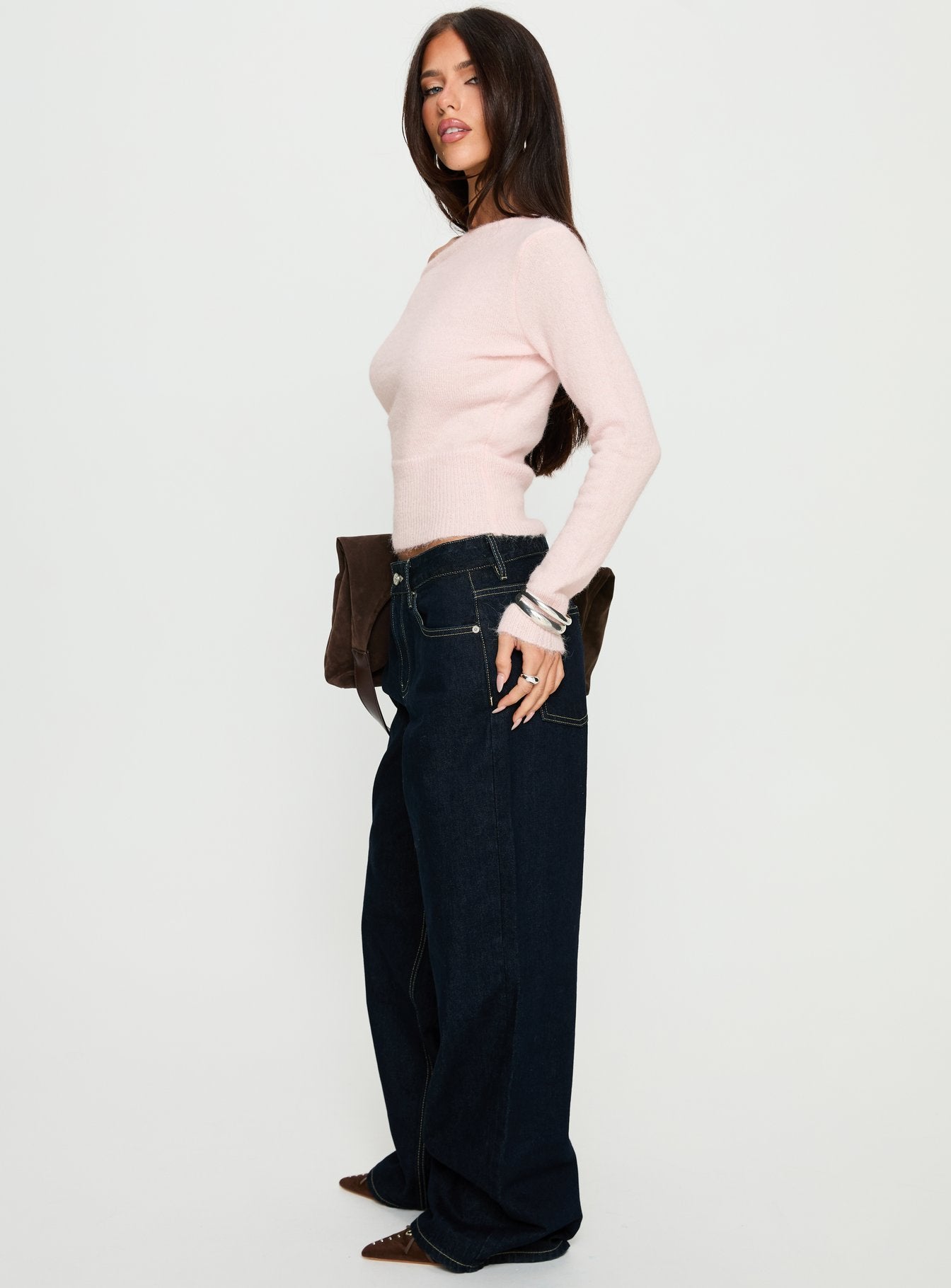 Serenitia Mid Rise Relaxed Jeans Dark Raw Wash - Image 5