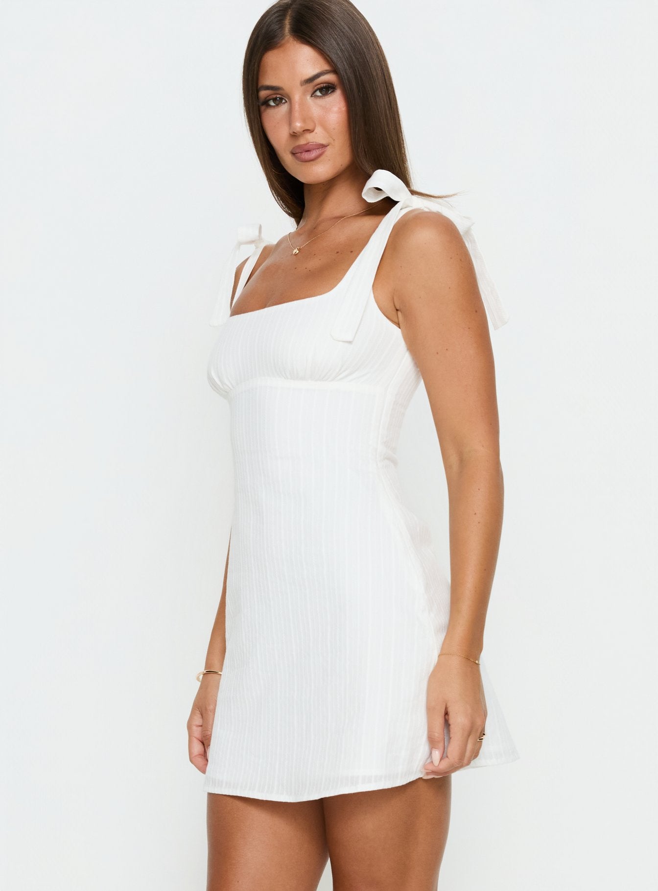 Neverending Mini Dress White - Image 4