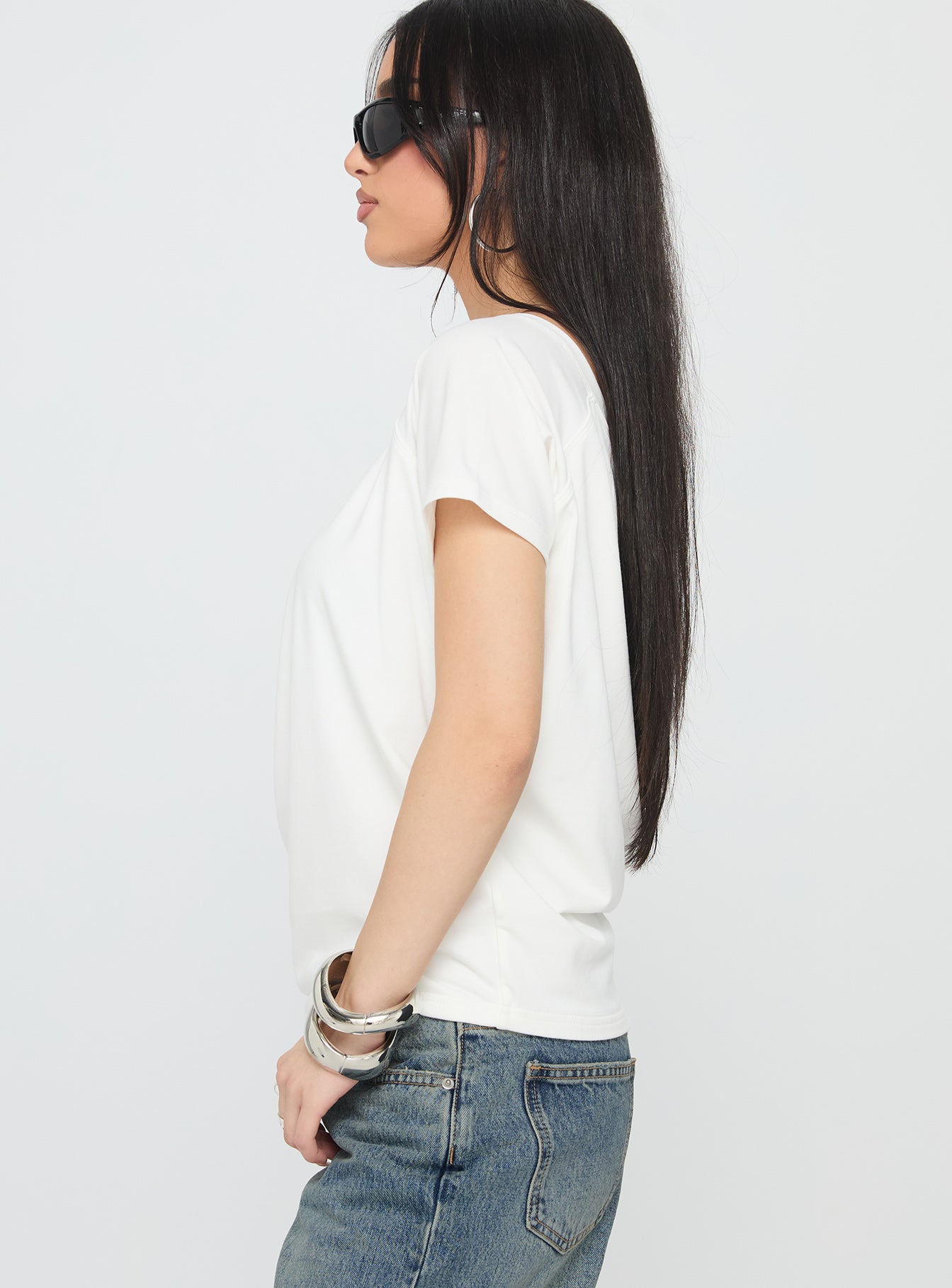Icon Baby Off Shoulder Top White - Image 4